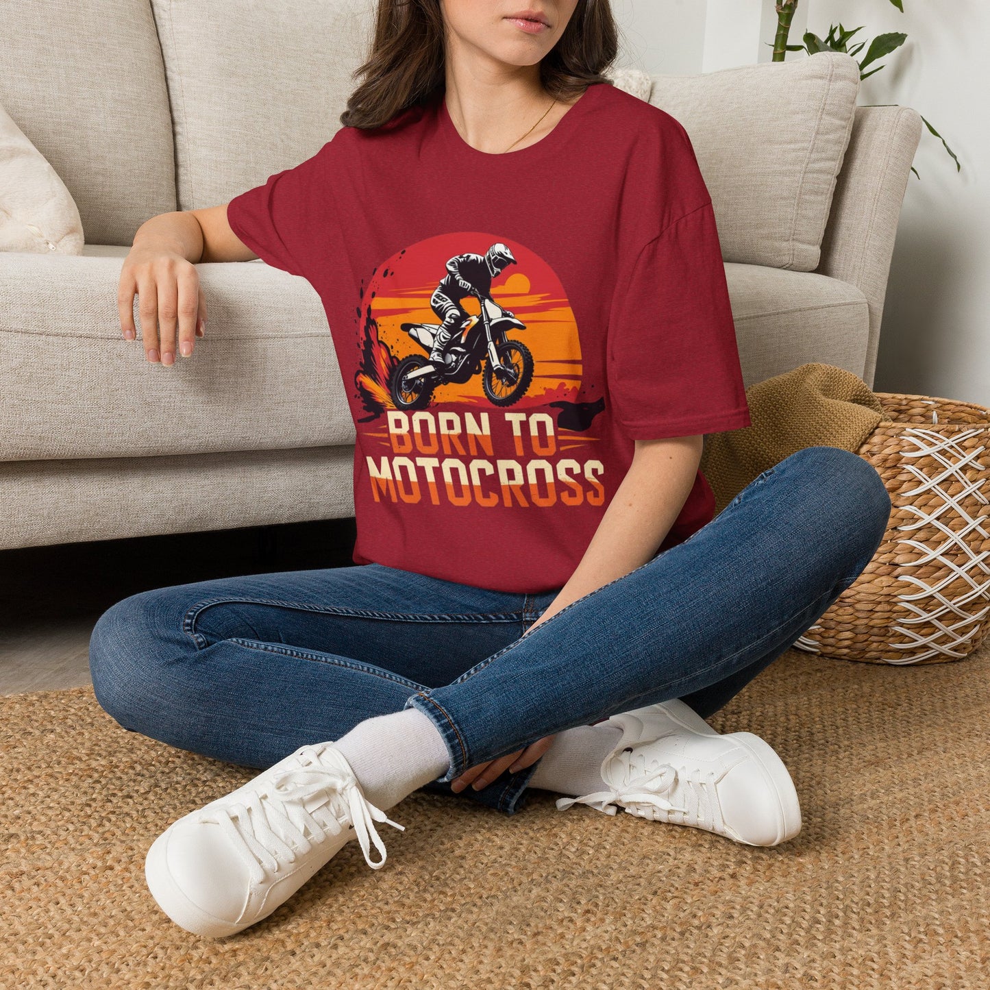 Born to Motocross Sunset T-Shirt - Dirt Bike Tee