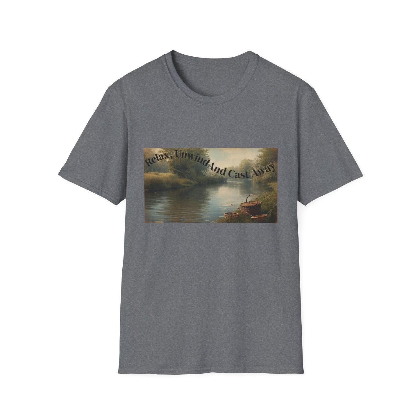 Relax, Unwind, and Cast Away Unisex T-Shirt - Perfect for Nature and Angling Enthusiasts, Gifts for Friends, Casual Wear, Outdoor Adventures