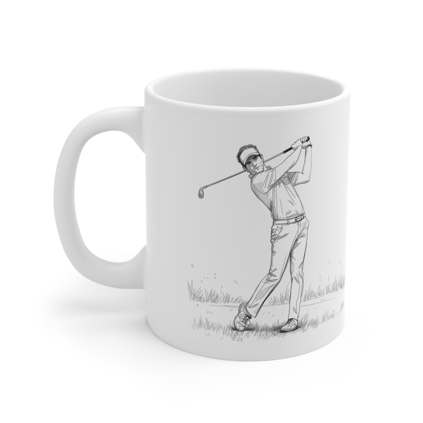 Golf-Themed Mug - Perfect Gift for Golf Lovers, Less Talk More Golf, 11oz 15oz Ceramic Cup, Sports Enthusiast Kitchenware