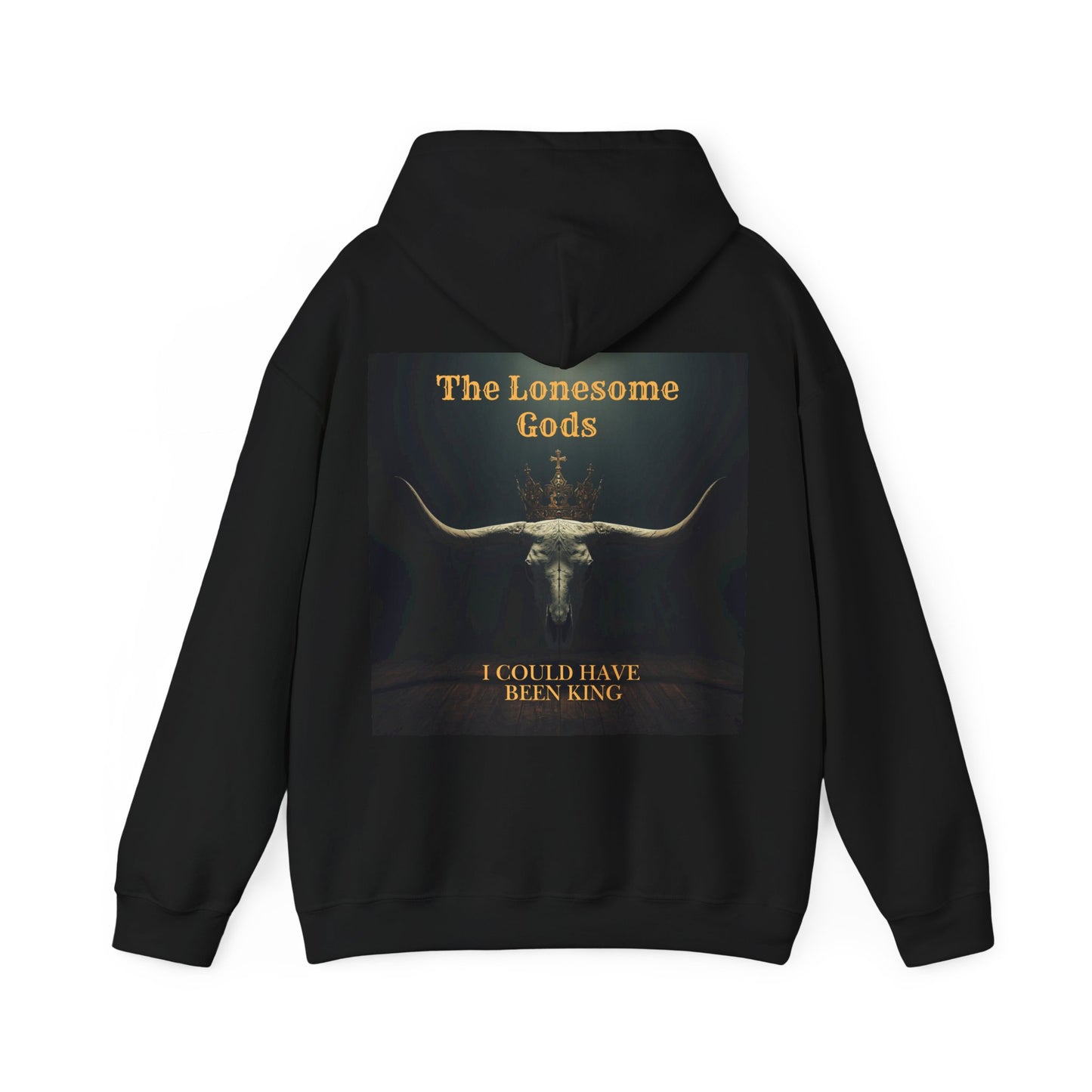 Lonesome Gods Graphic Hoodie - Unisex Heavy Blend Sweatshirt with graphics to both sides