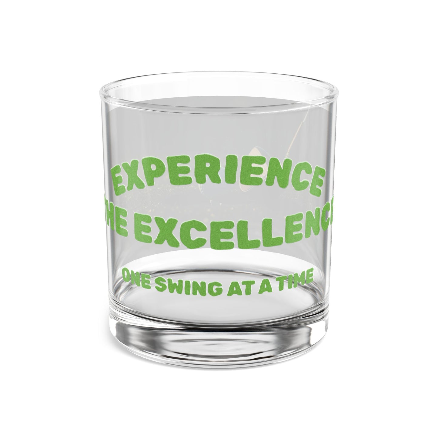10oz Rocks Glass - Experience the Excellence, Golf Gifts, Sports Bar Decor, Unique Drinks Glass, Ideal Gift