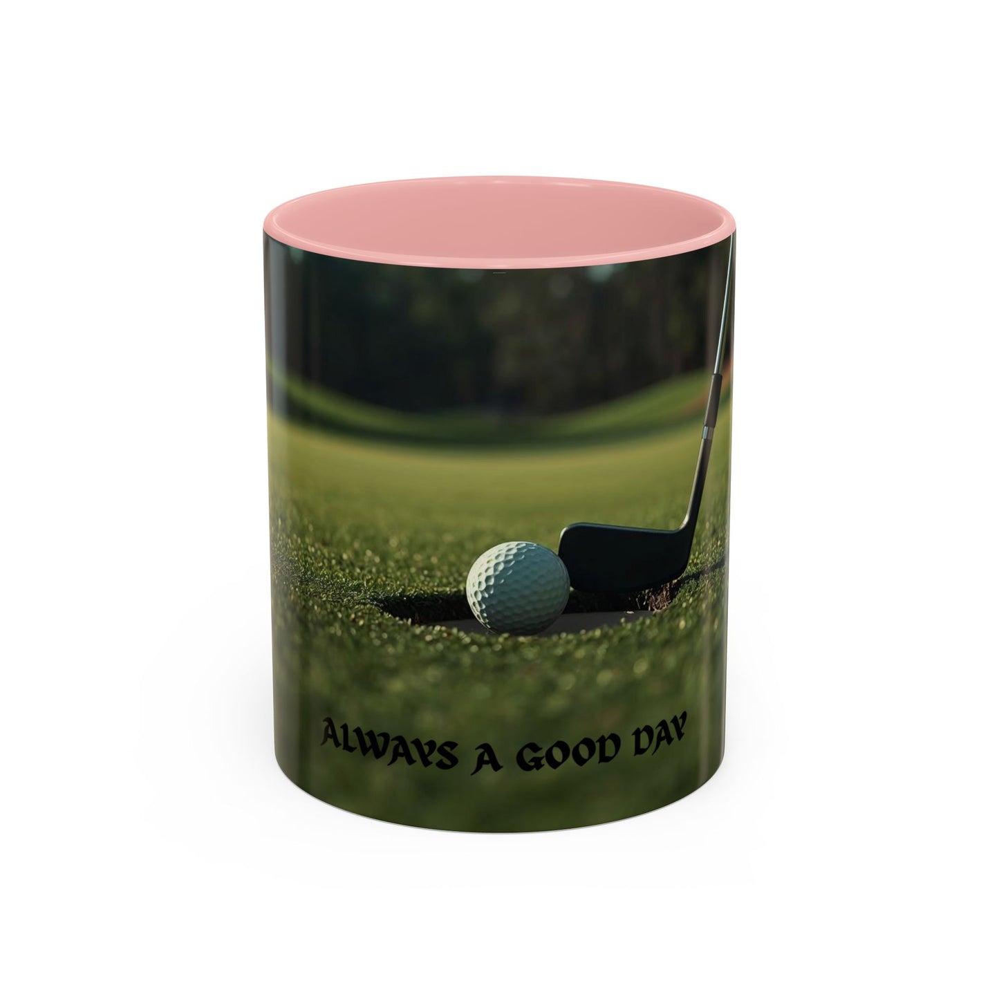 Golf-Inspired Accent Coffee or Tea Mug | Perfect Gift for Golf Lovers | Always A Good Day | Coffee or Tea Mug for Golfers