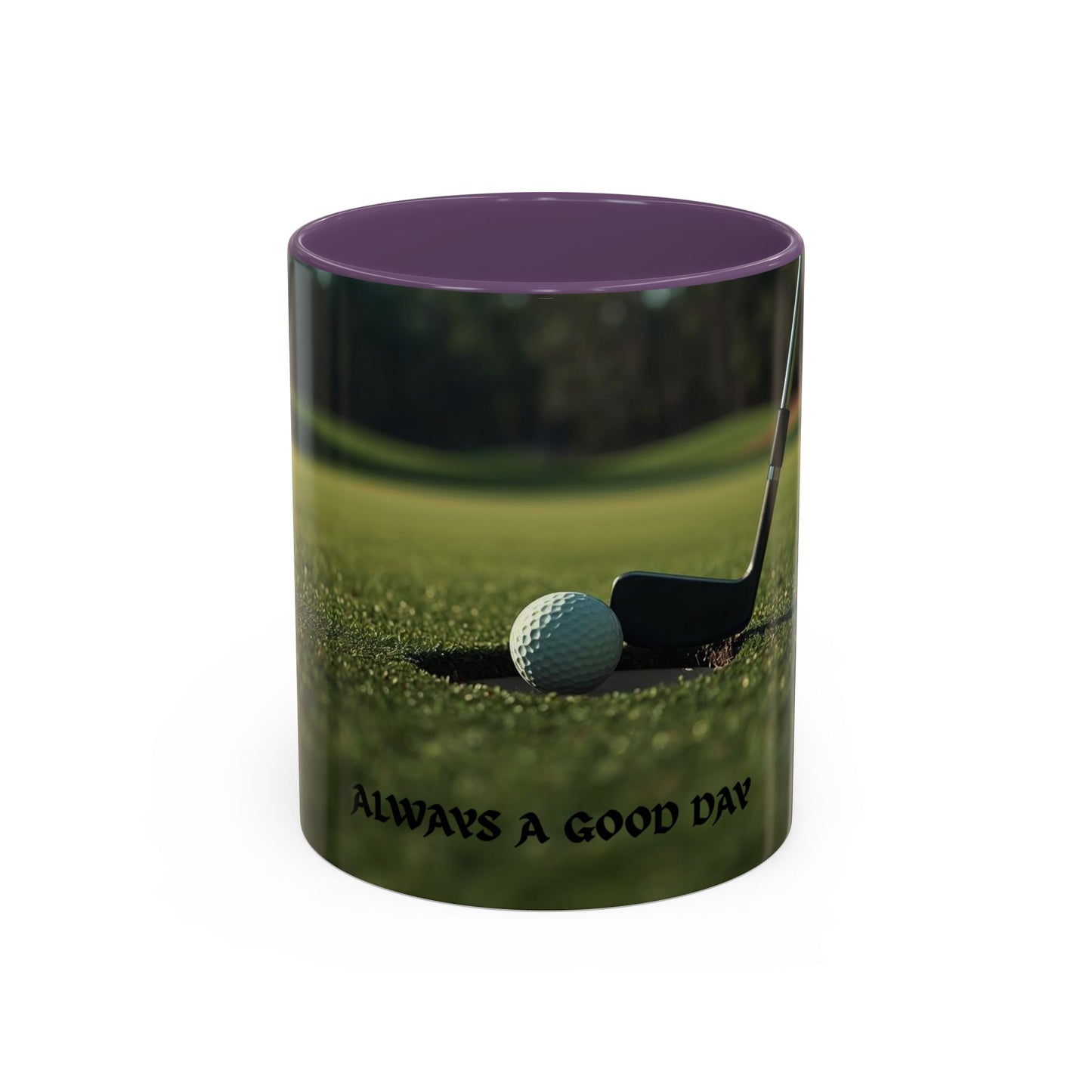 Golf-Inspired Accent Coffee or Tea Mug | Perfect Gift for Golf Lovers | Always A Good Day | Coffee or Tea Mug for Golfers