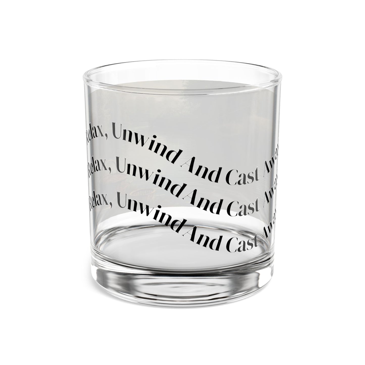 Fishing Rocks Glass,   Unwind and Cast Away ,  Perfect Gift for Home, Office, or Celebrations