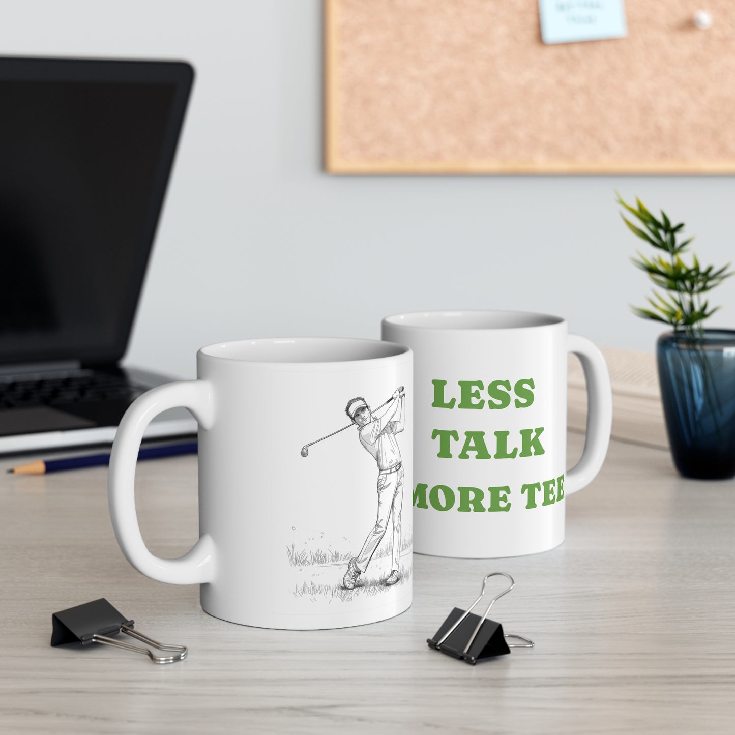 Golf-Themed Mug - Perfect Gift for Golf Lovers, Less Talk More Golf, 11oz 15oz Ceramic Cup, Sports Enthusiast Kitchenware