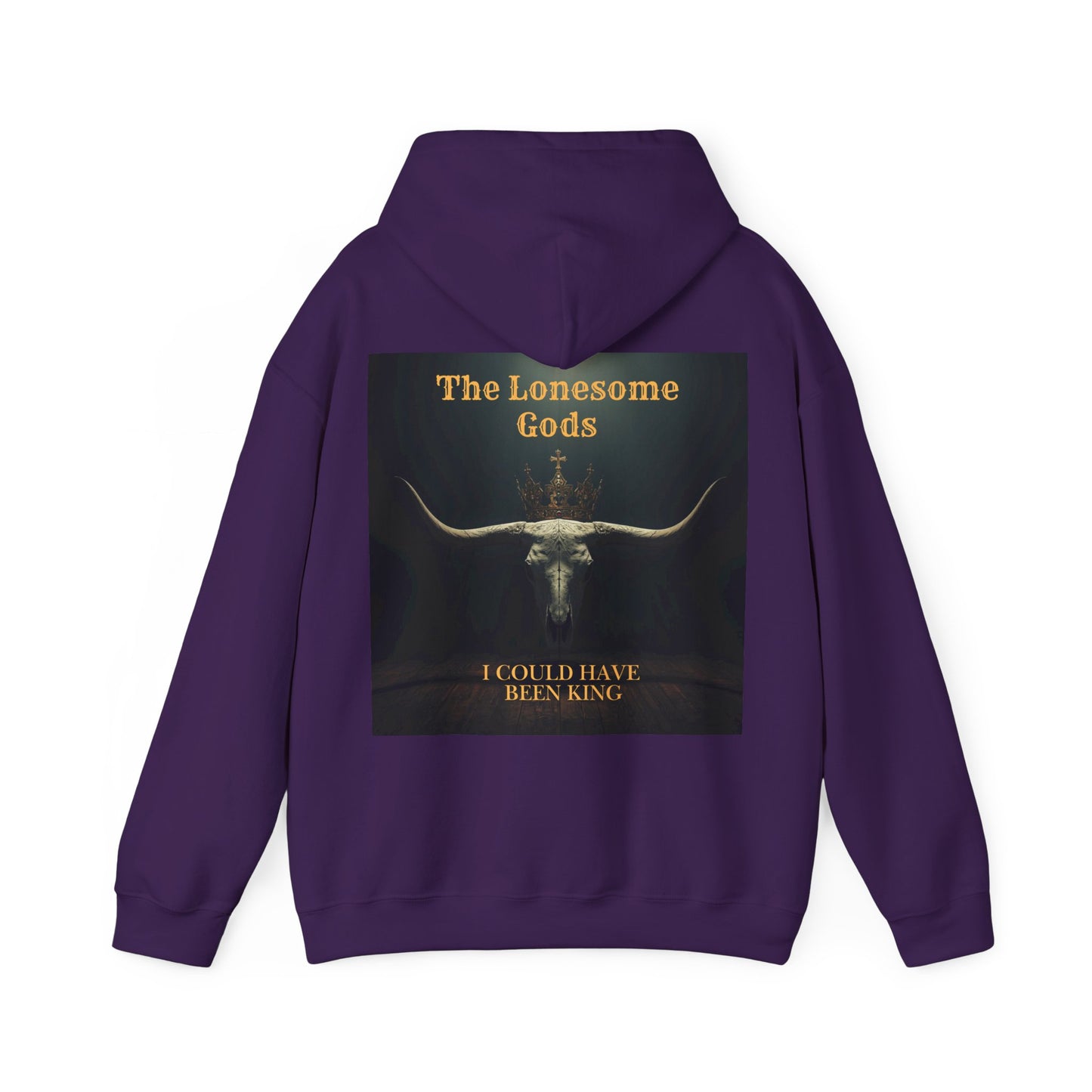 Lonesome Gods Graphic Hoodie - Unisex Heavy Blend Sweatshirt with graphics to both sides