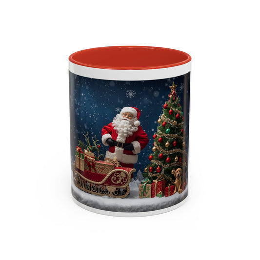 Santa Christmas Mug - Tis the Season to be Jolly - Holiday Gift, Festive Drinkware, Winter Wonderland, Hot Cocoa Cup, Seasonal Decor
