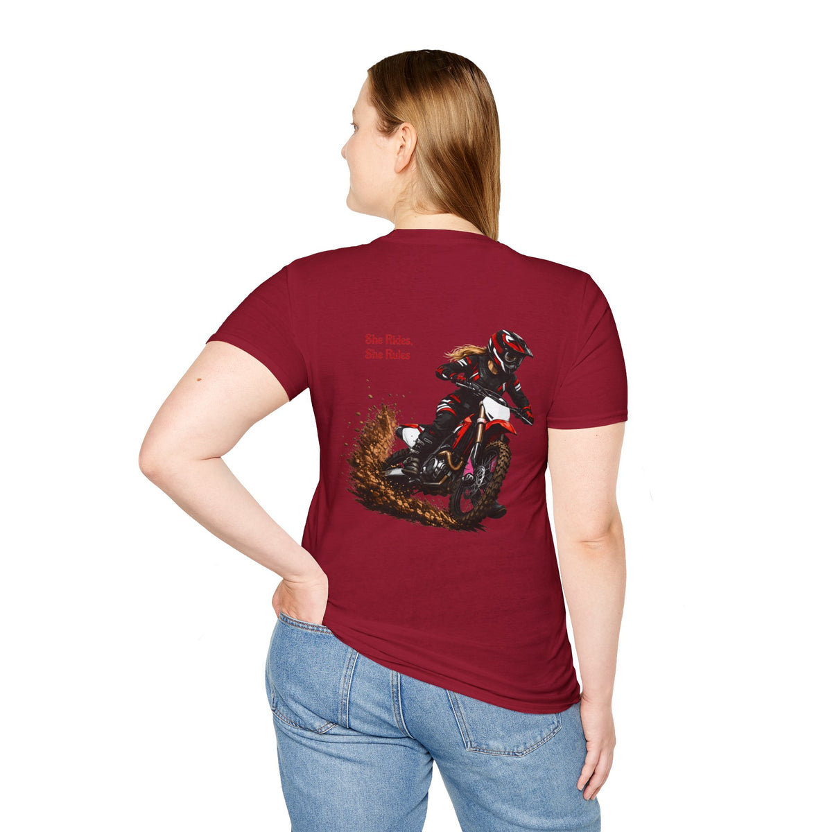 She Rides, She Rules Dirt Bike T-Shirt