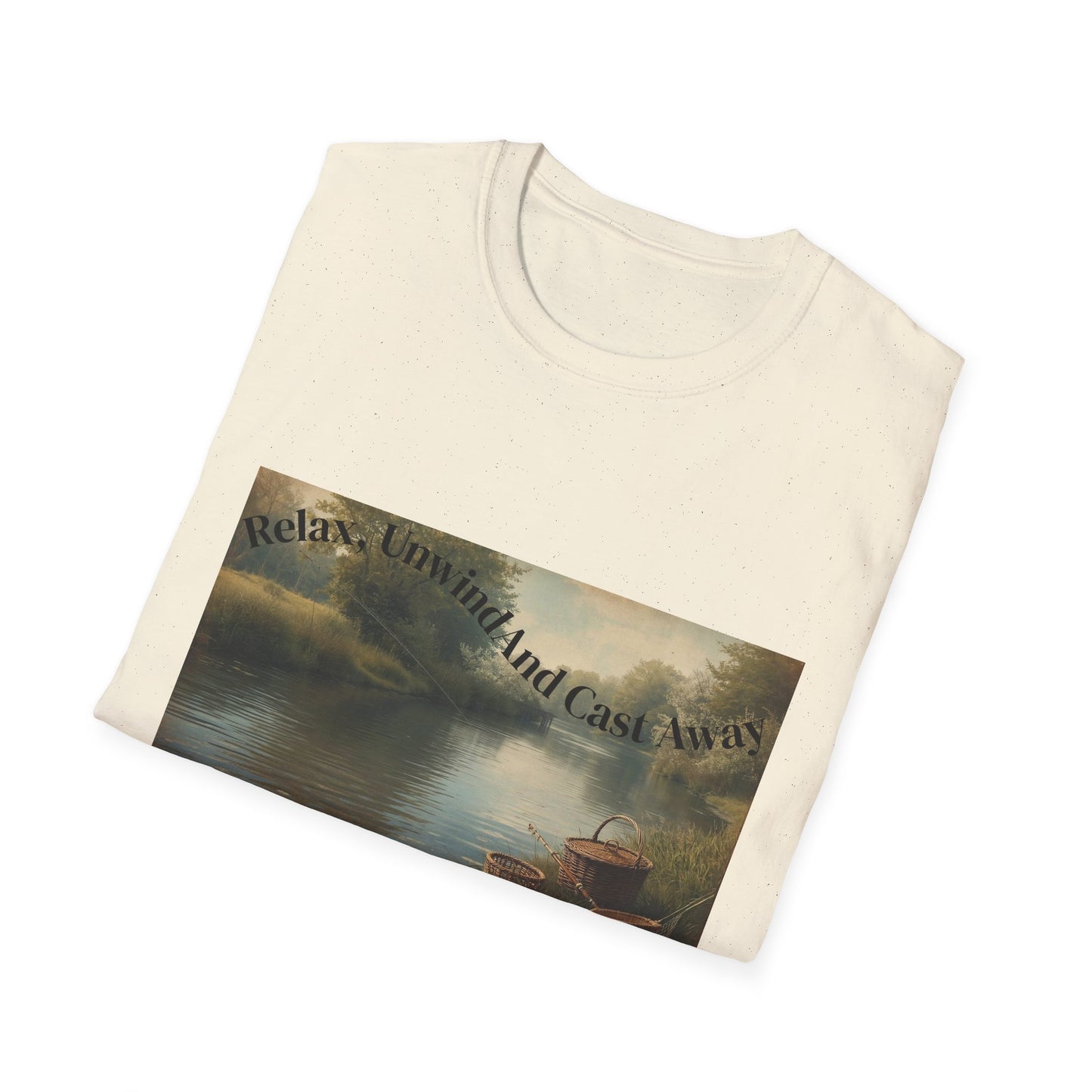 Relax, Unwind, and Cast Away Unisex T-Shirt - Perfect for Nature and Angling Enthusiasts, Gifts for Friends, Casual Wear, Outdoor Adventures