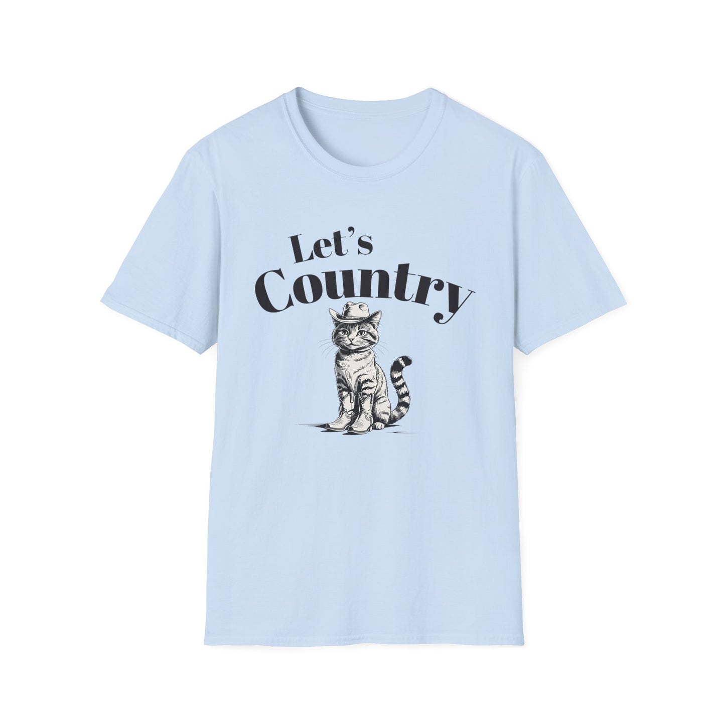 Country Cat Unisex T-Shirt, Cute Pet Lover Gift, Casual Wear, Country Vibe Tee, Birthday, Gift for Cat Lovers