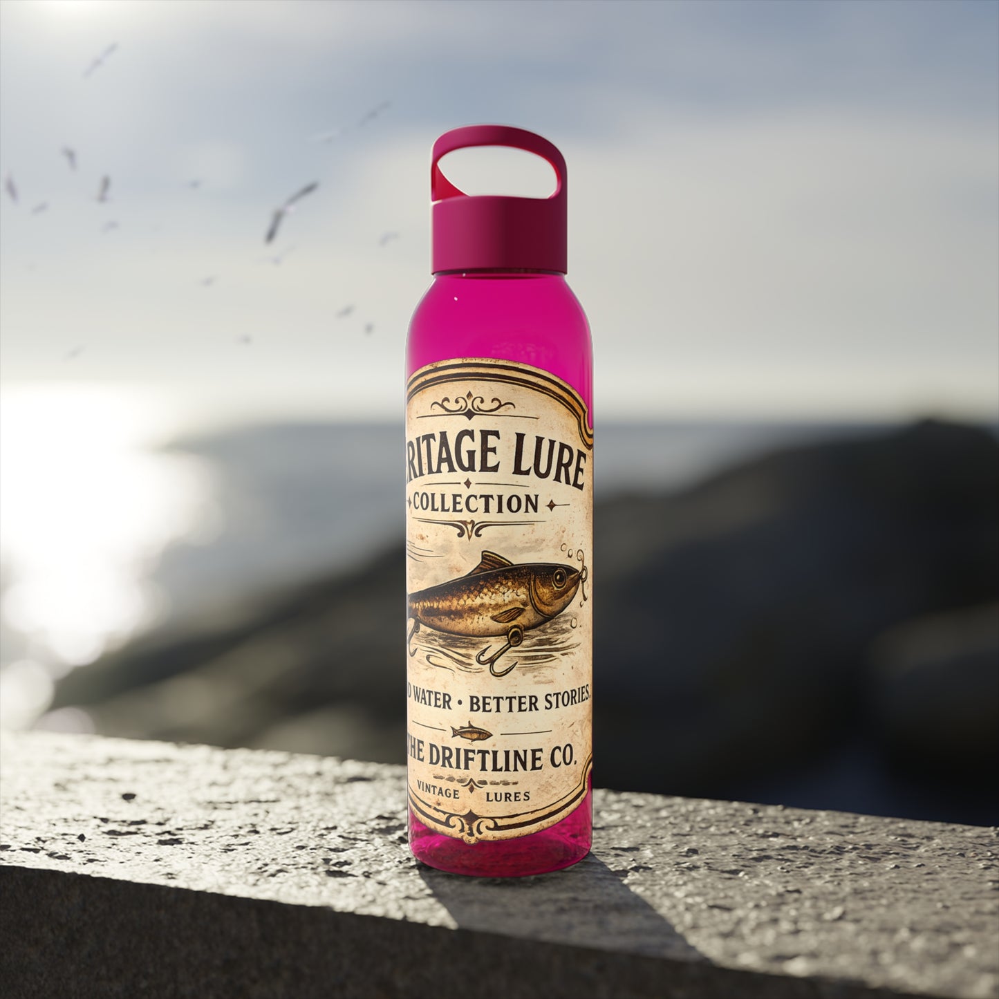 Heritage Lure Collection Water Bottle | Fishing Sports Bottle | The Driftline Company