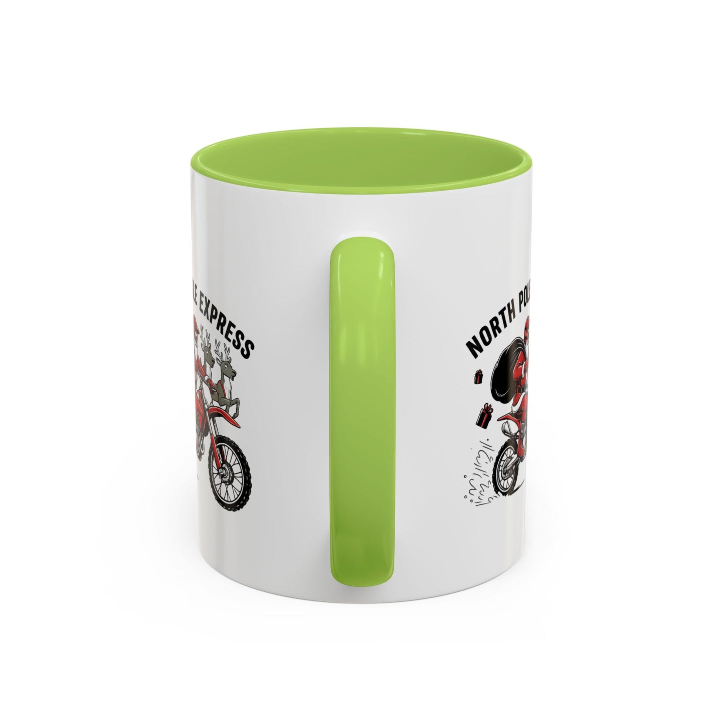 Nordpol-Express Motocross Weihnachtsmann Akzenttasse