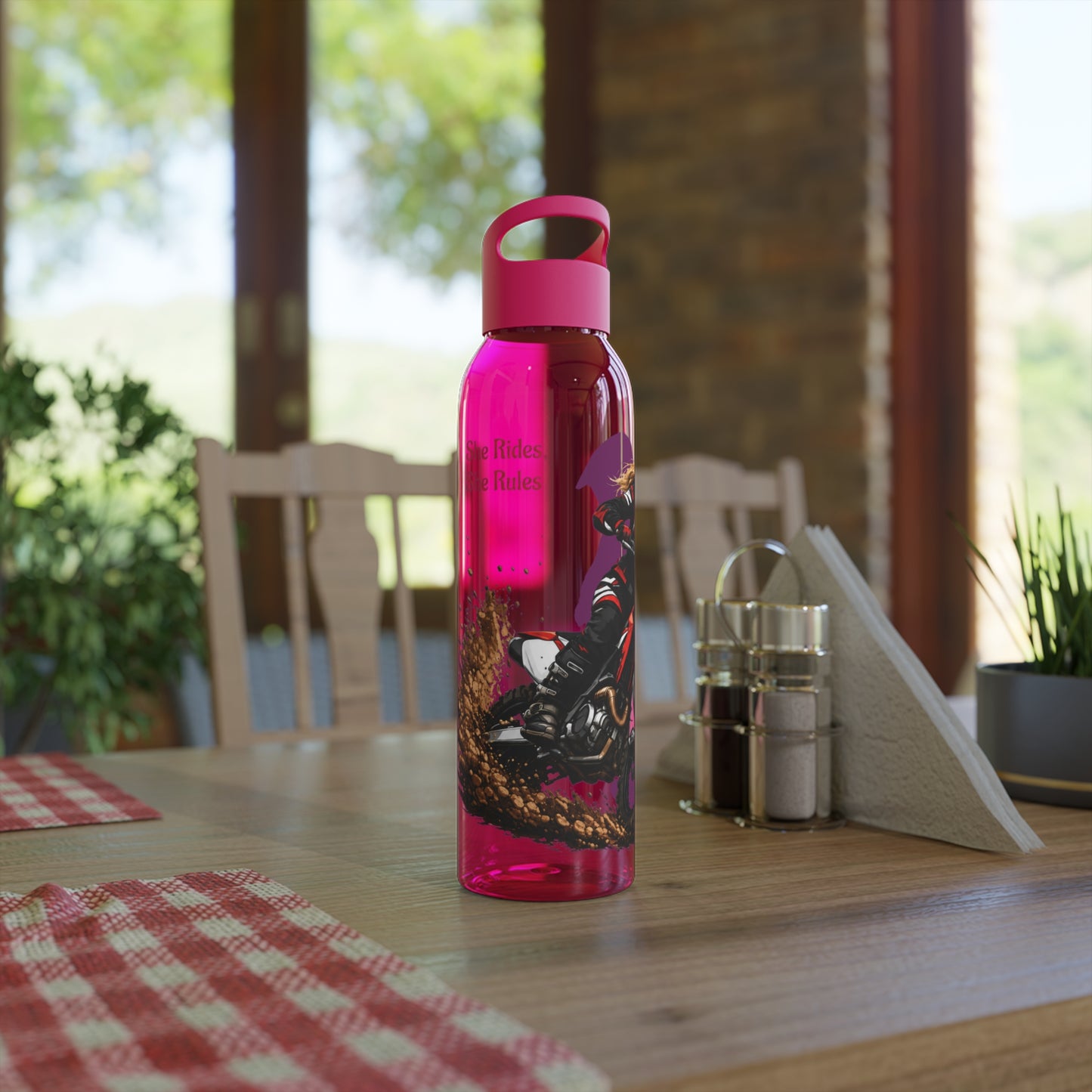 She Rides She Rules Motocross Water Bottle