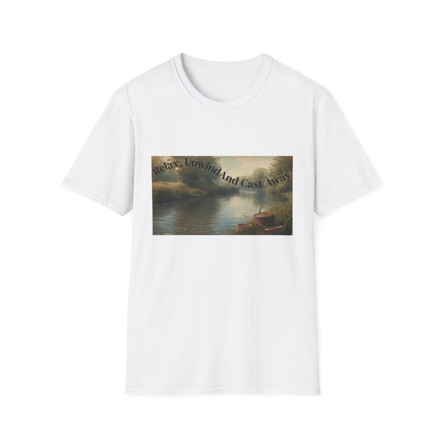 Relax, Unwind, and Cast Away Unisex T-Shirt - Perfect for Nature and Angling Enthusiasts, Gifts for Friends, Casual Wear, Outdoor Adventures