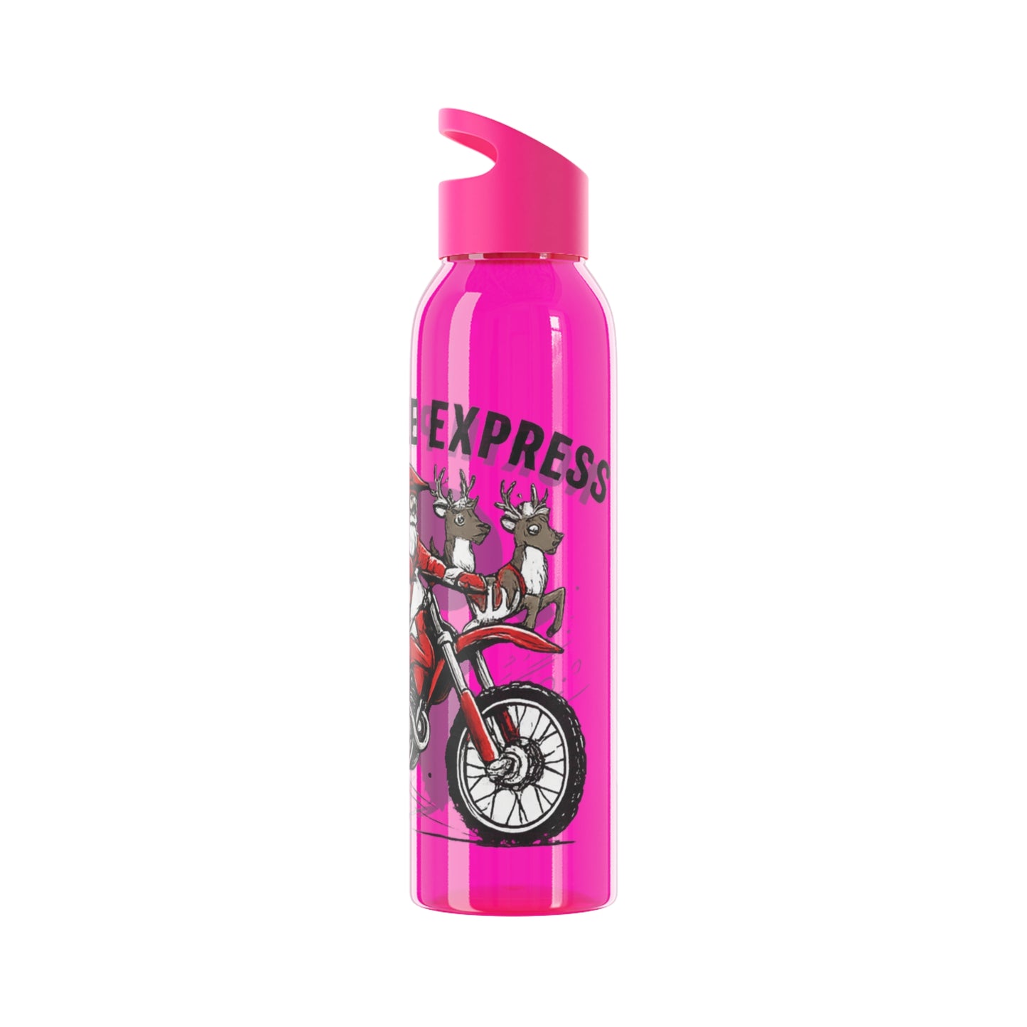 North Pole Express Motocross Christmas Water Bottle
