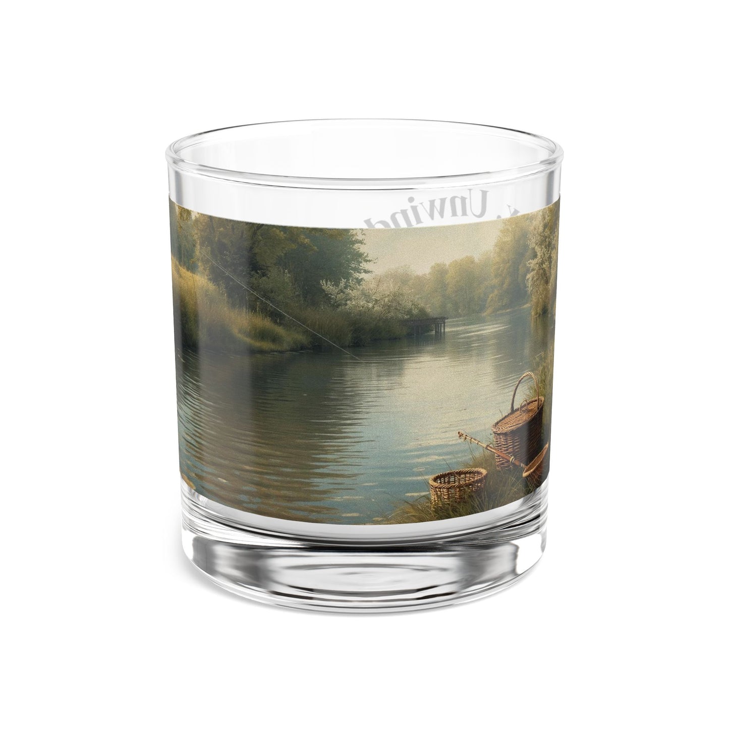 Fishing Rocks Glass,   Unwind and Cast Away ,  Perfect Gift for Home, Office, or Celebrations