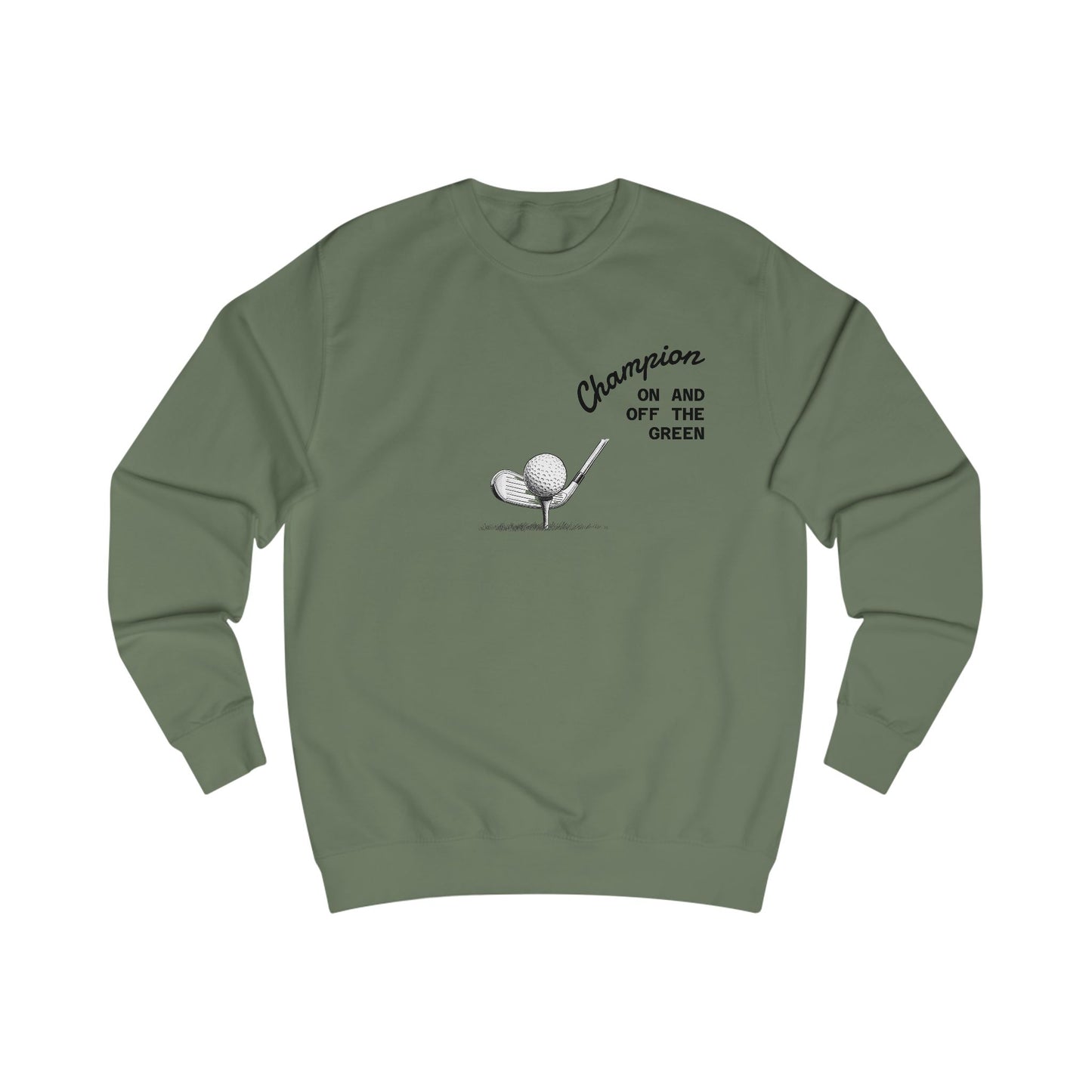 Champion Golf Sweatshirt, Unisex Gabber, Casual Outfit, Sports Gift, Golfers Apparel, Off the Green Clothing