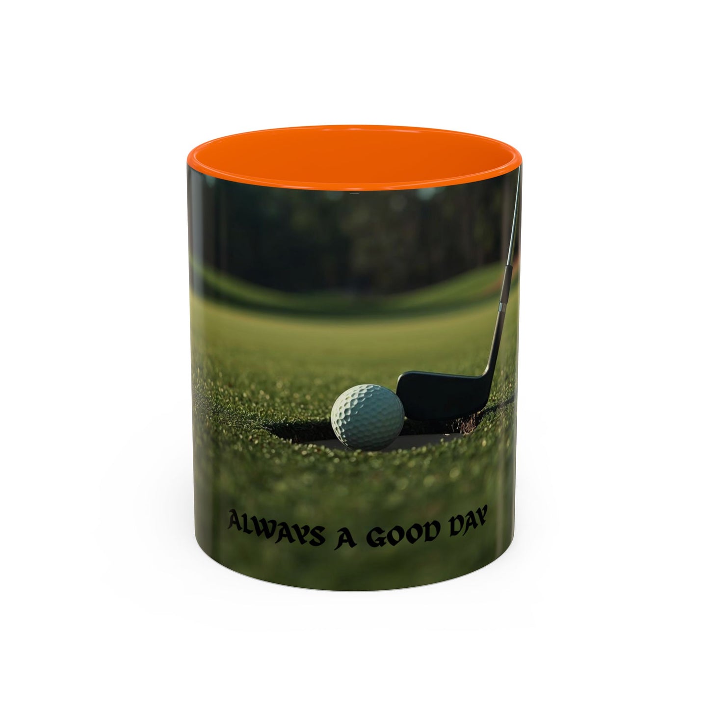 Golf-Inspired Accent Coffee or Tea Mug | Perfect Gift for Golf Lovers | Always A Good Day | Coffee or Tea Mug for Golfers