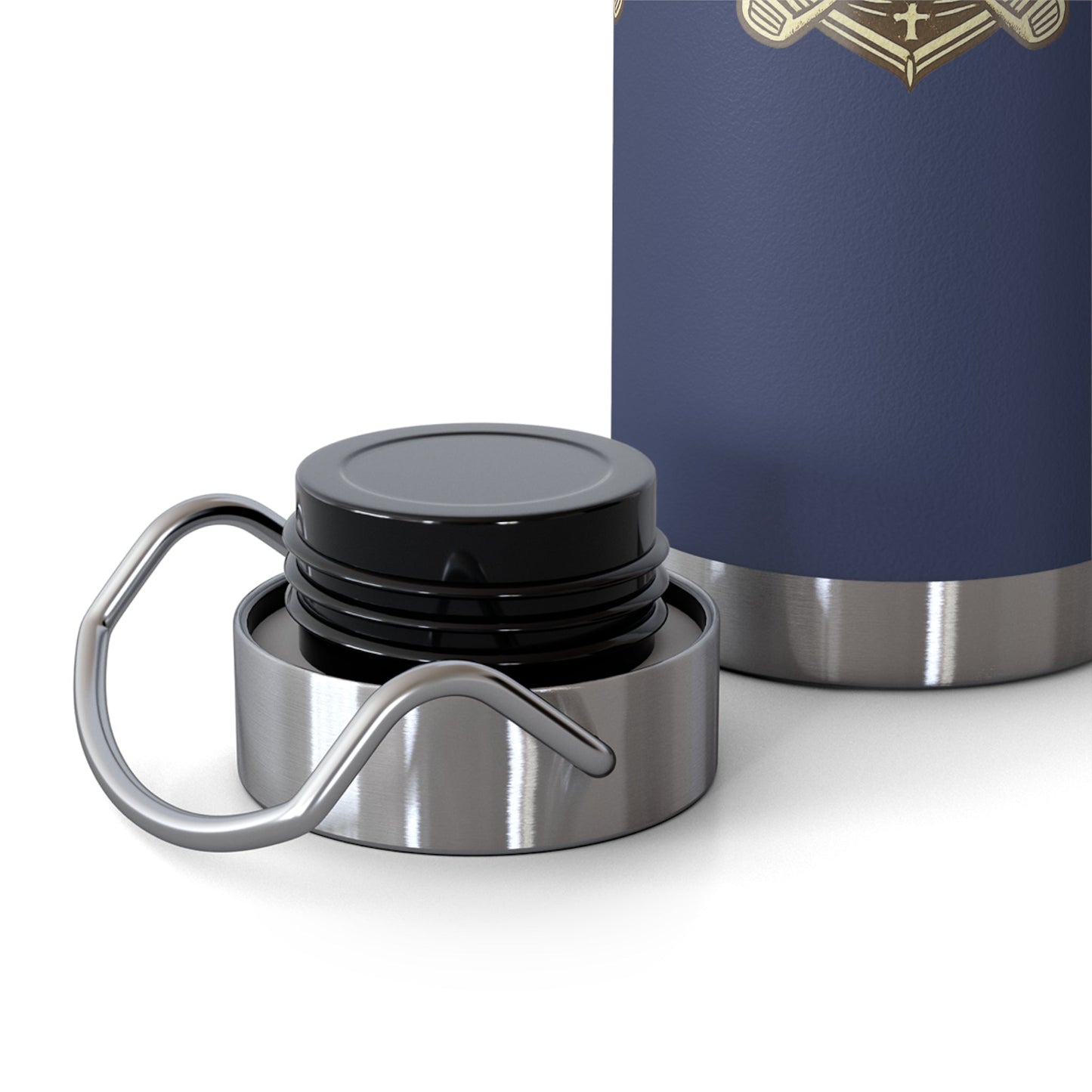 19th Hole Society Insulated Water Bottle | Bronze Crest Golf Flask | Premium Stainless Steel Drinkware - SJM Print Store