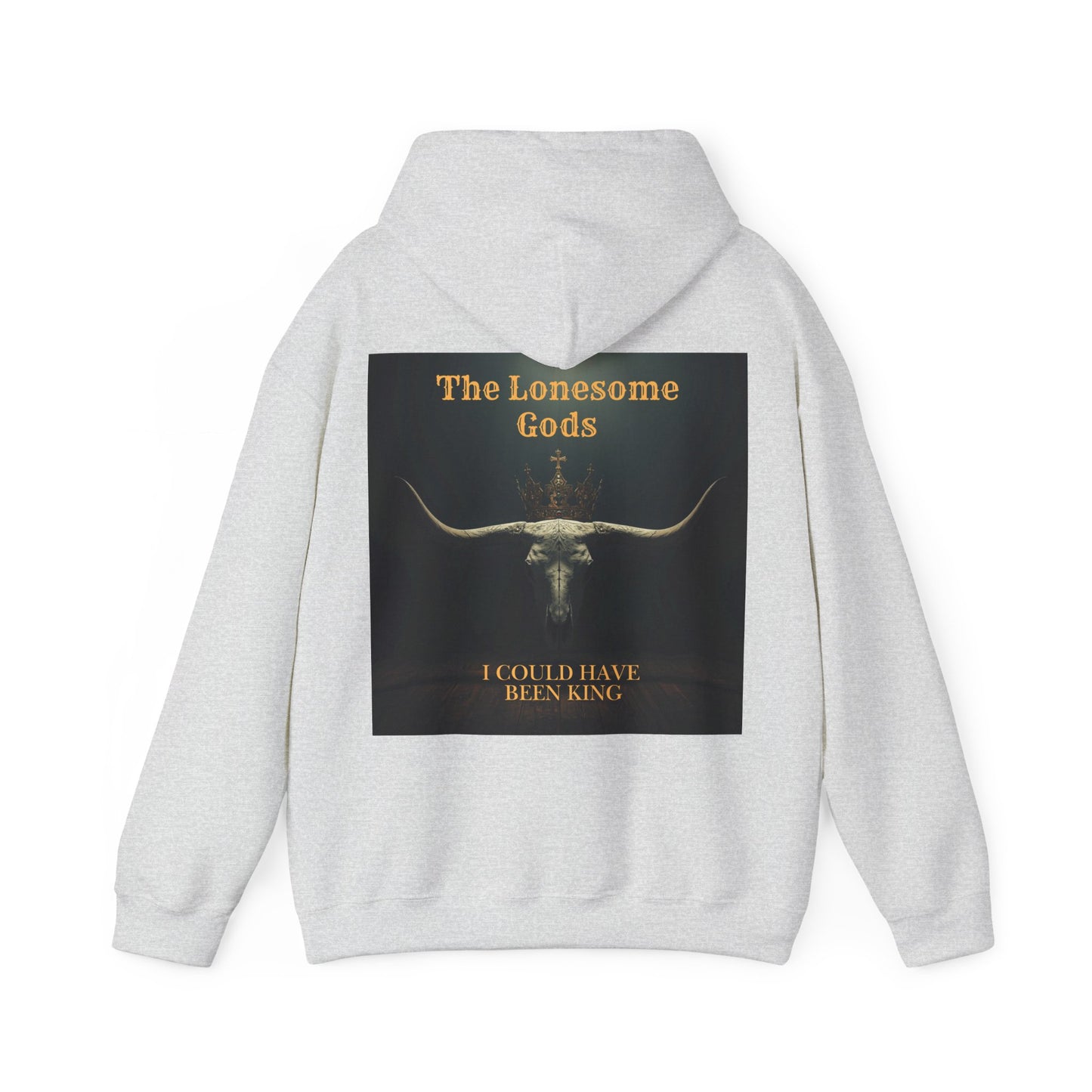Lonesome Gods Graphic Hoodie - Unisex Heavy Blend Sweatshirt with graphics to both sides