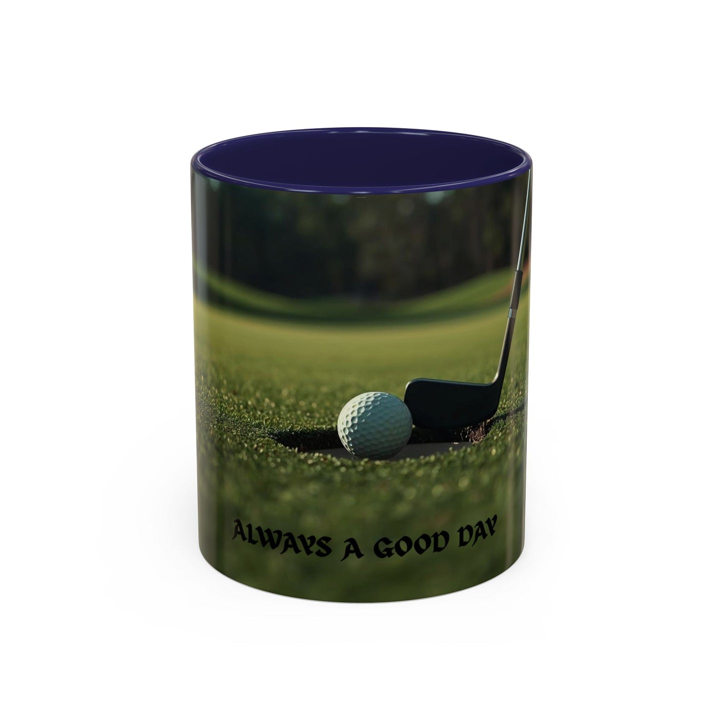 Golf-Inspired Accent Coffee or Tea Mug | Perfect Gift for Golf Lovers | Always A Good Day | Coffee or Tea Mug for Golfers