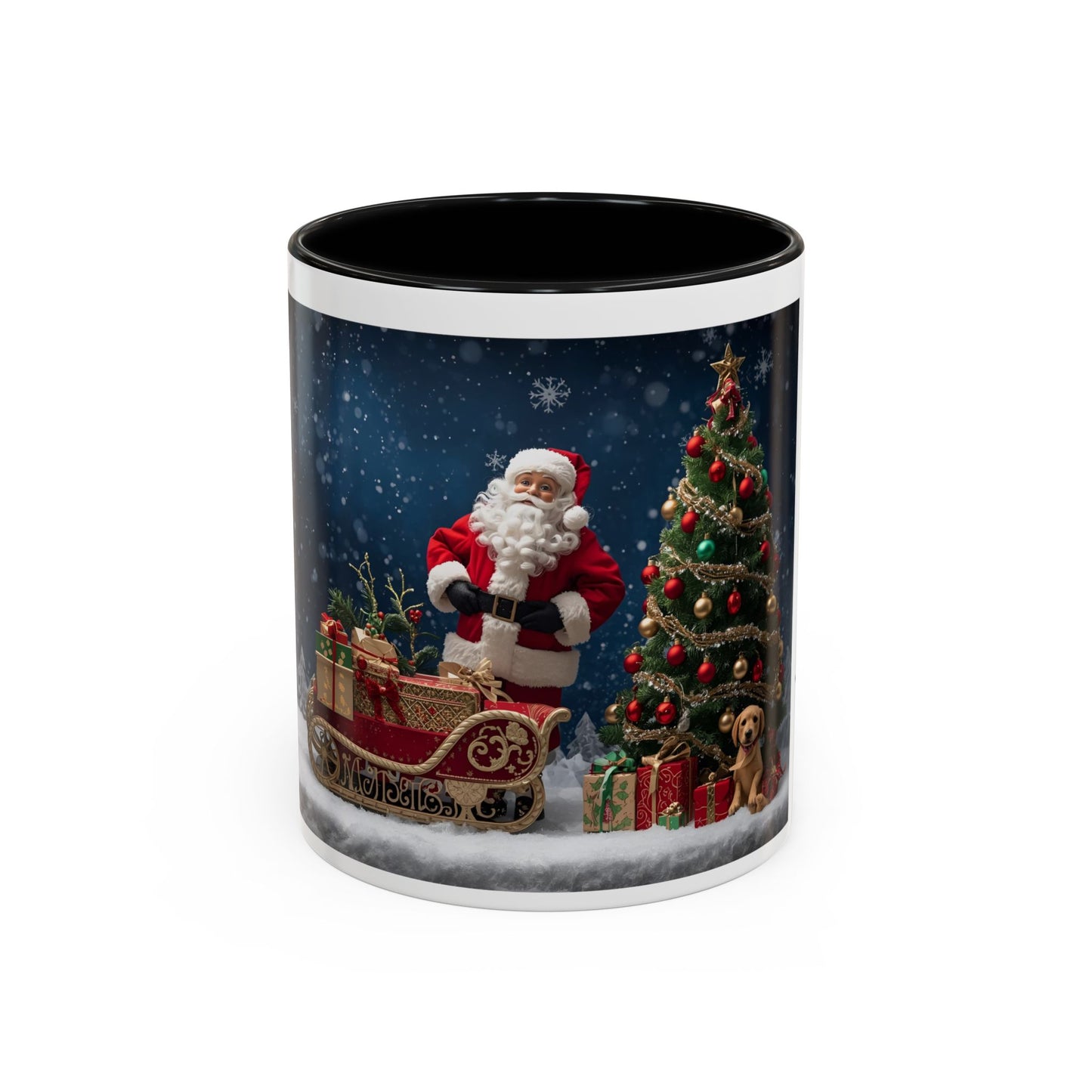 Santa Christmas Mug - Tis the Season to be Jolly - Holiday Gift, Festive Drinkware, Winter Wonderland, Hot Cocoa Cup, Seasonal Decor
