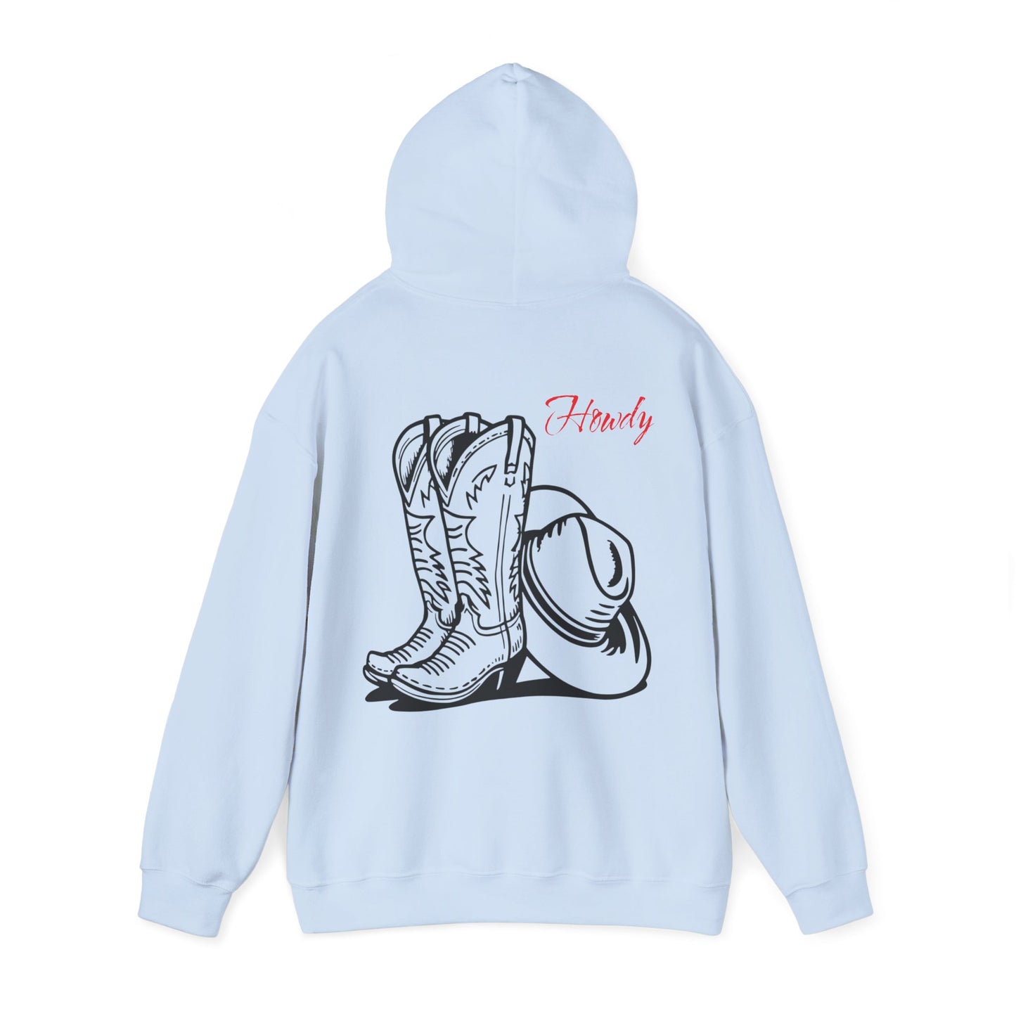 Howdy Cowgirl / Cowboy Hoodie, Western Style Sweatshirt, Country Living Apparel, Rodeo Gift, Cozy Farmhouse Hooded Sweatshirt