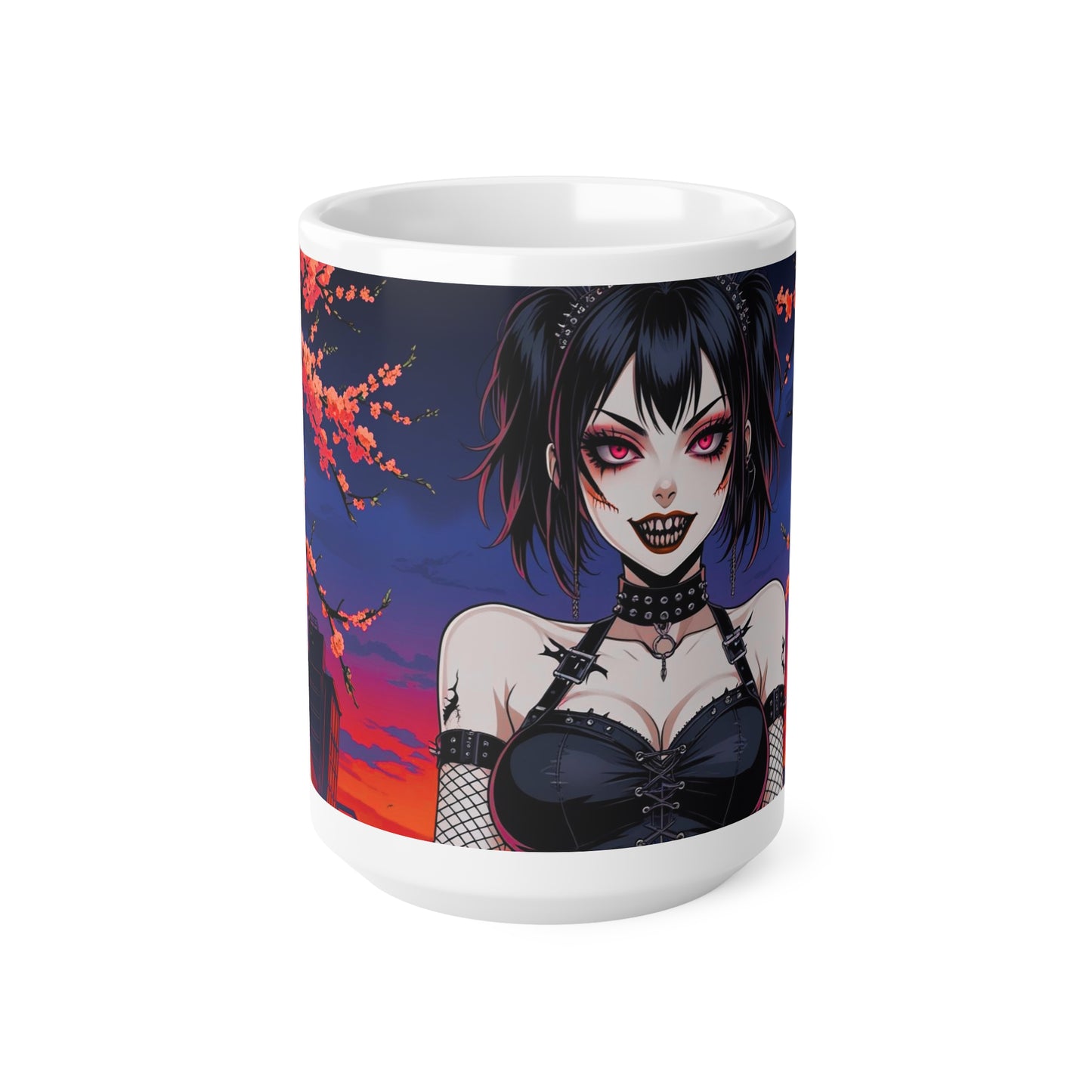 Gothic Art Mug, Alternative Style, Halloween Decor, Gift for Hot Beverage lovers, 11oz & 15oz Ceramic Mug