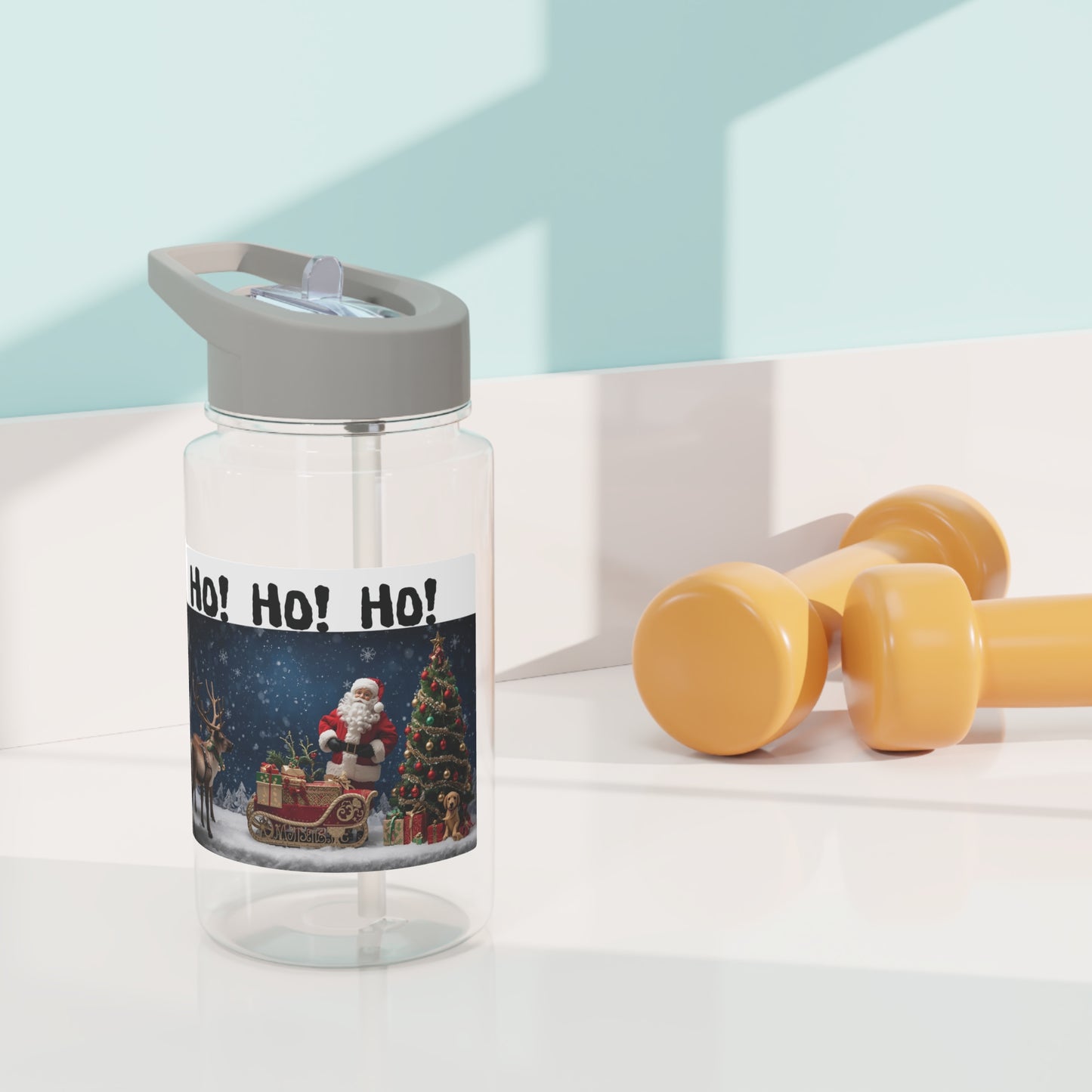 Christmas Water Bottle - Festive Hydration, Holiday Gifts, Santa Design, Reusable Water Bottle, Eco-Friendly Drinkware