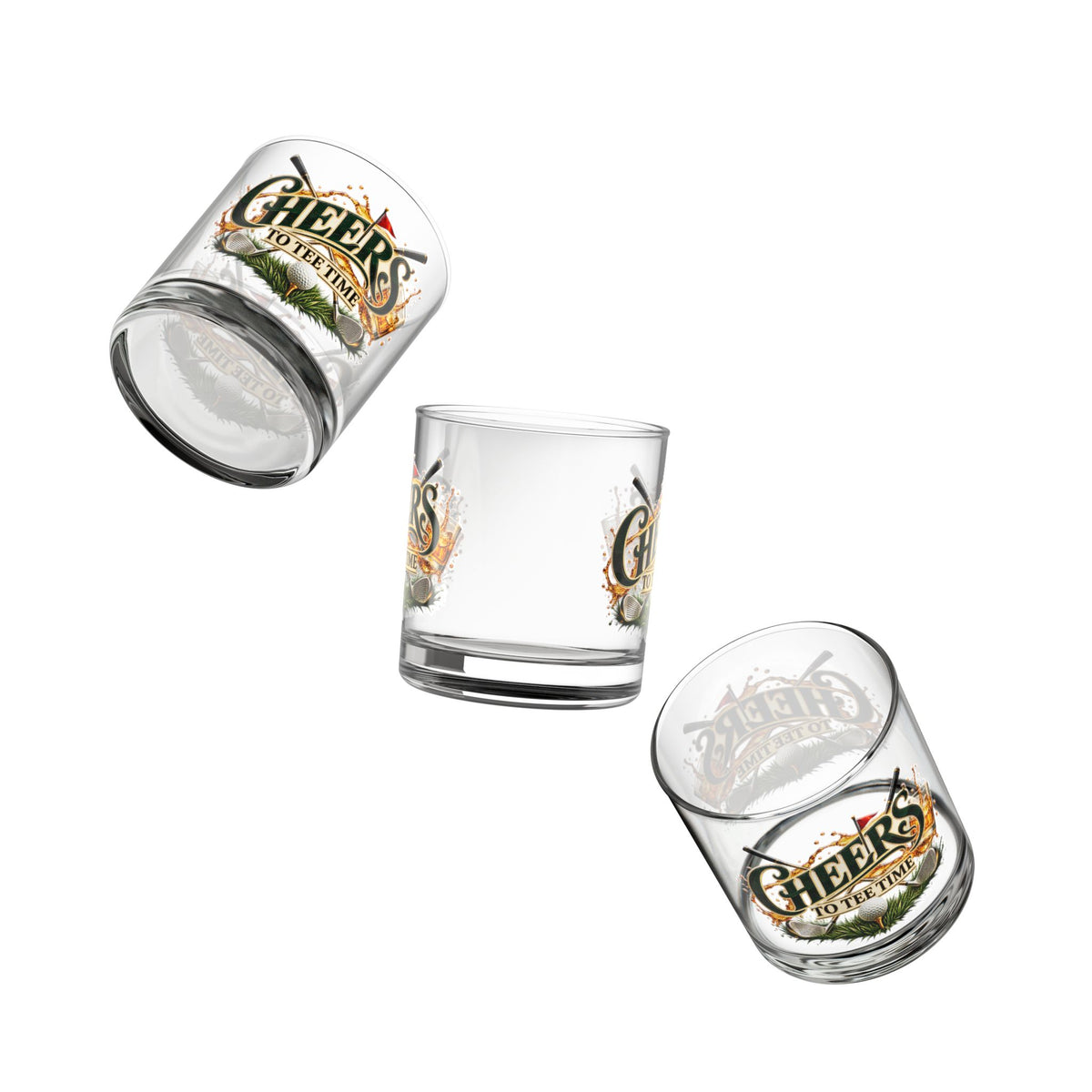 Verre à whisky « Cheers to Tee Time » – Gobelet pour golfeur