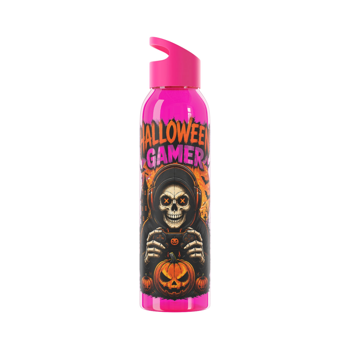 Halloween Gamer Water Bottle – Skull Gaming Bottle