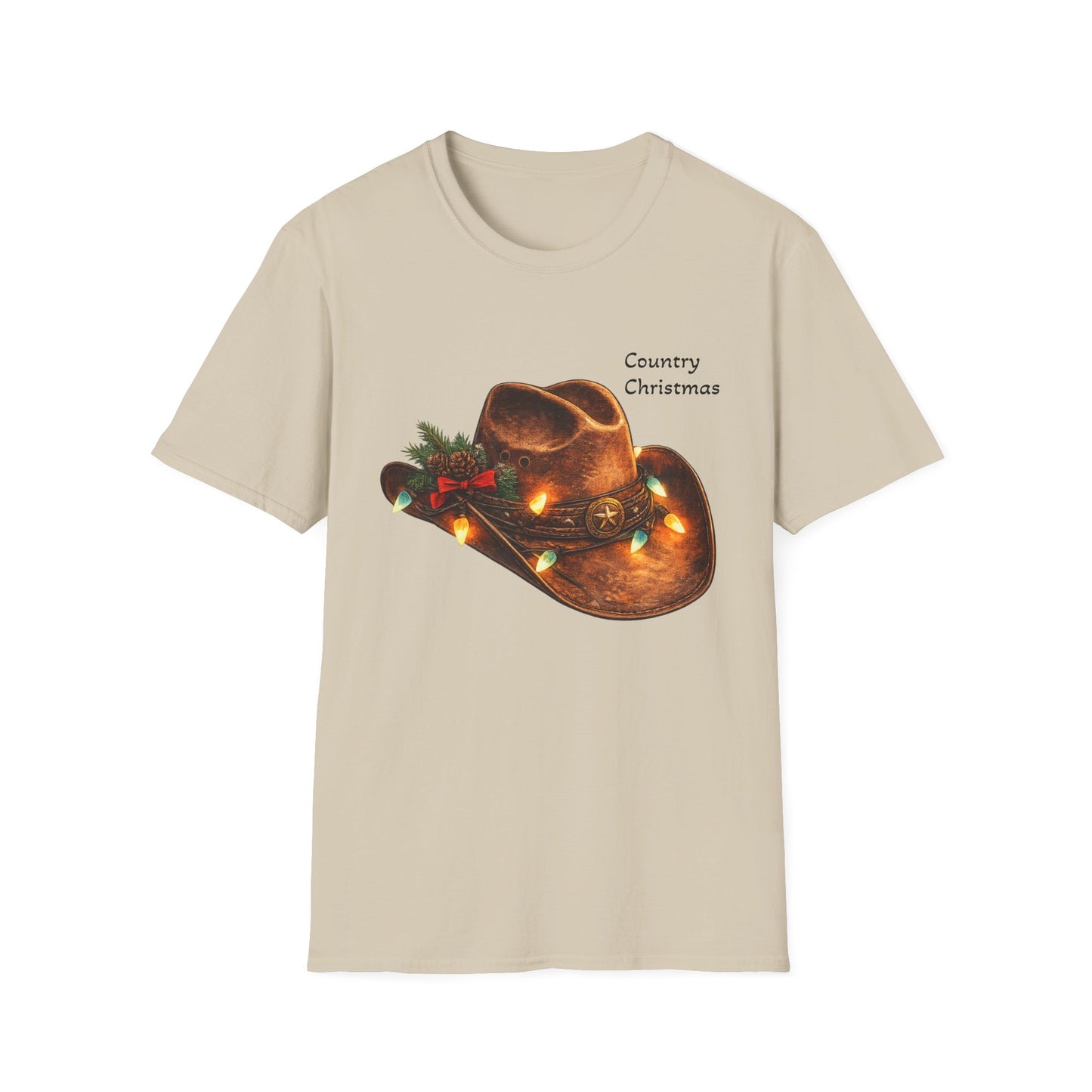 Country Christmas Cowboy Hat T-Shirt