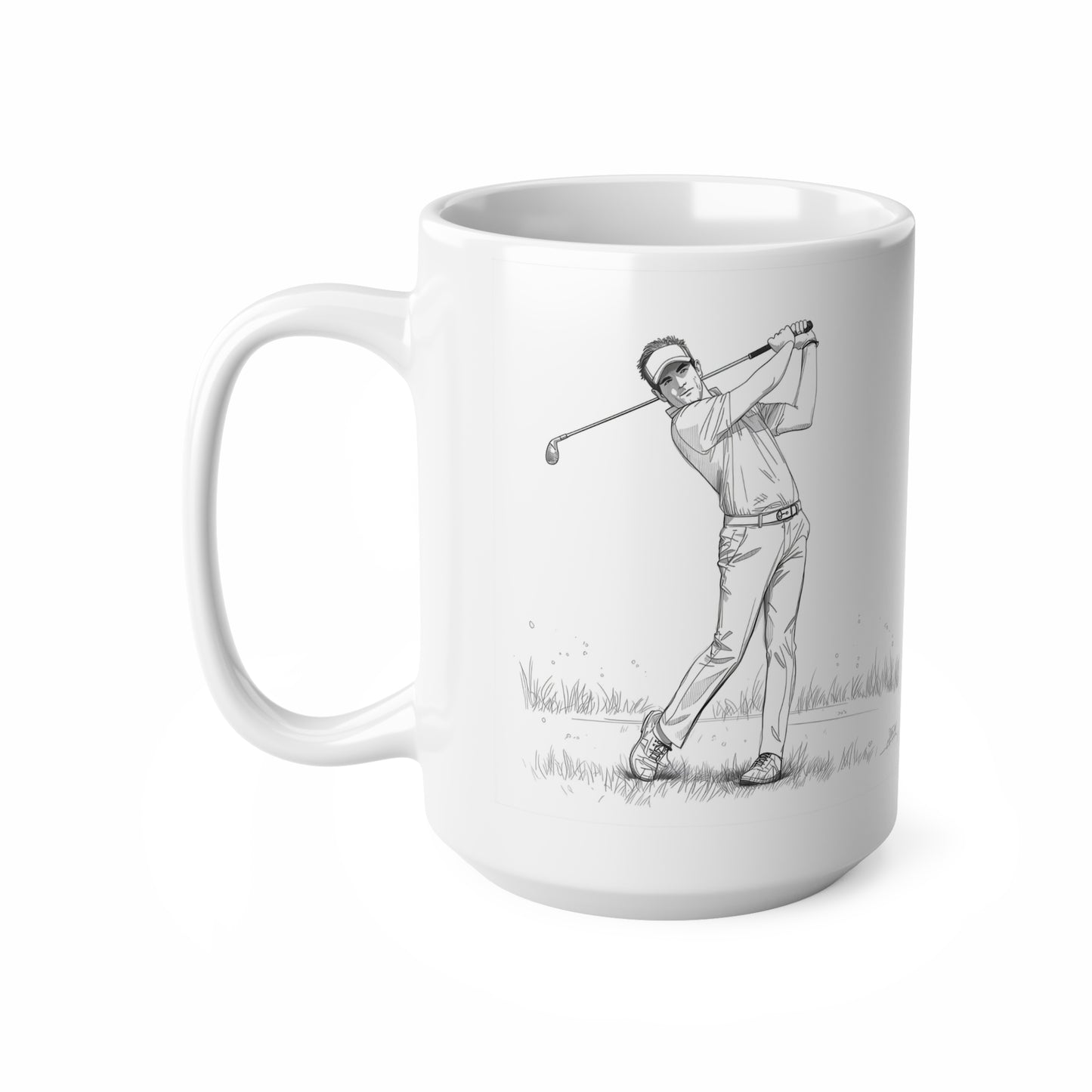 Golf-Themed Mug - Perfect Gift for Golf Lovers, Less Talk More Golf, 11oz 15oz Ceramic Cup, Sports Enthusiast Kitchenware