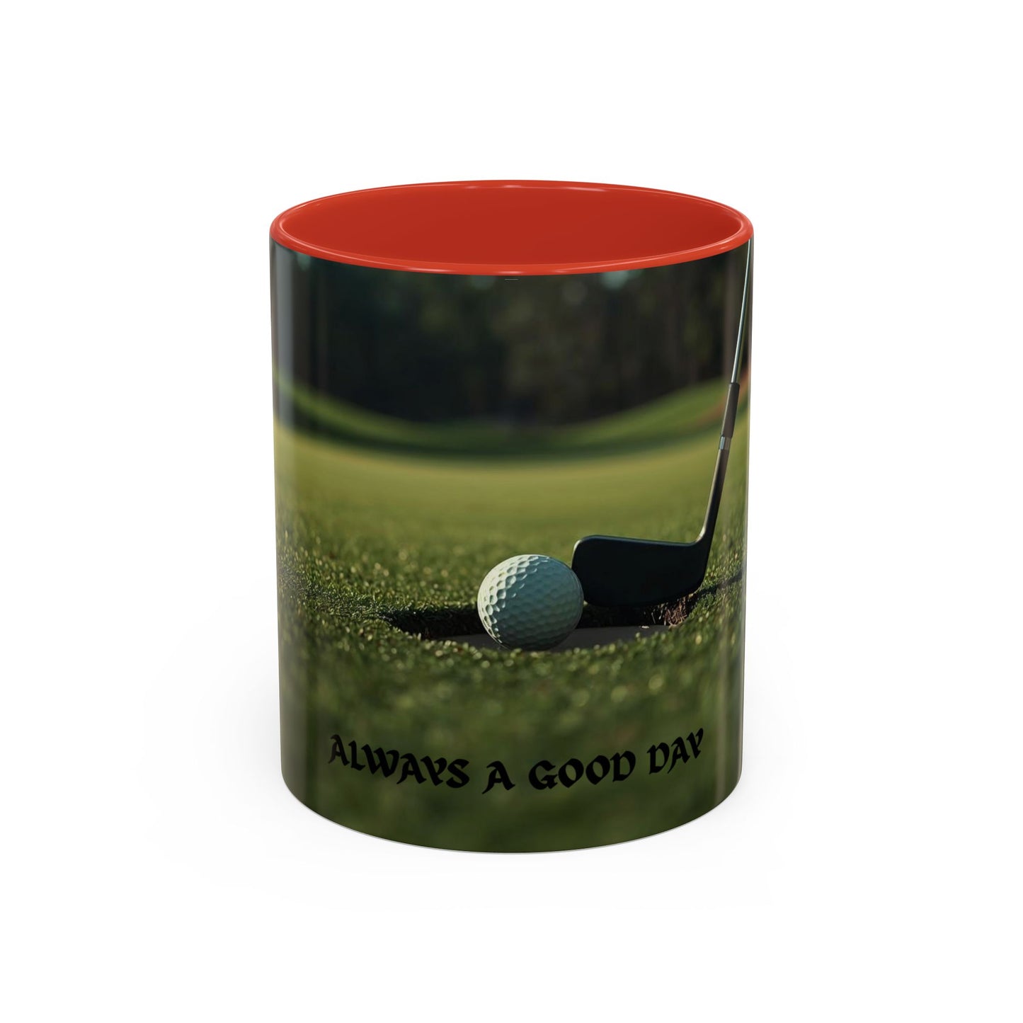 Golf-Inspired Accent Coffee or Tea Mug | Perfect Gift for Golf Lovers | Always A Good Day | Coffee or Tea Mug for Golfers