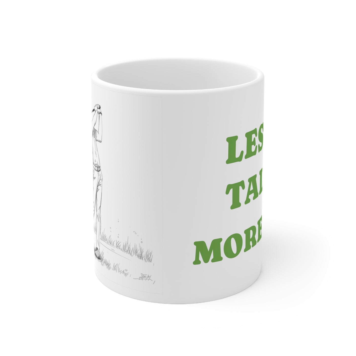 Golf-Themed Mug - Perfect Gift for Golf Lovers, Less Talk More Golf, 11oz 15oz Ceramic Cup, Sports Enthusiast Kitchenware