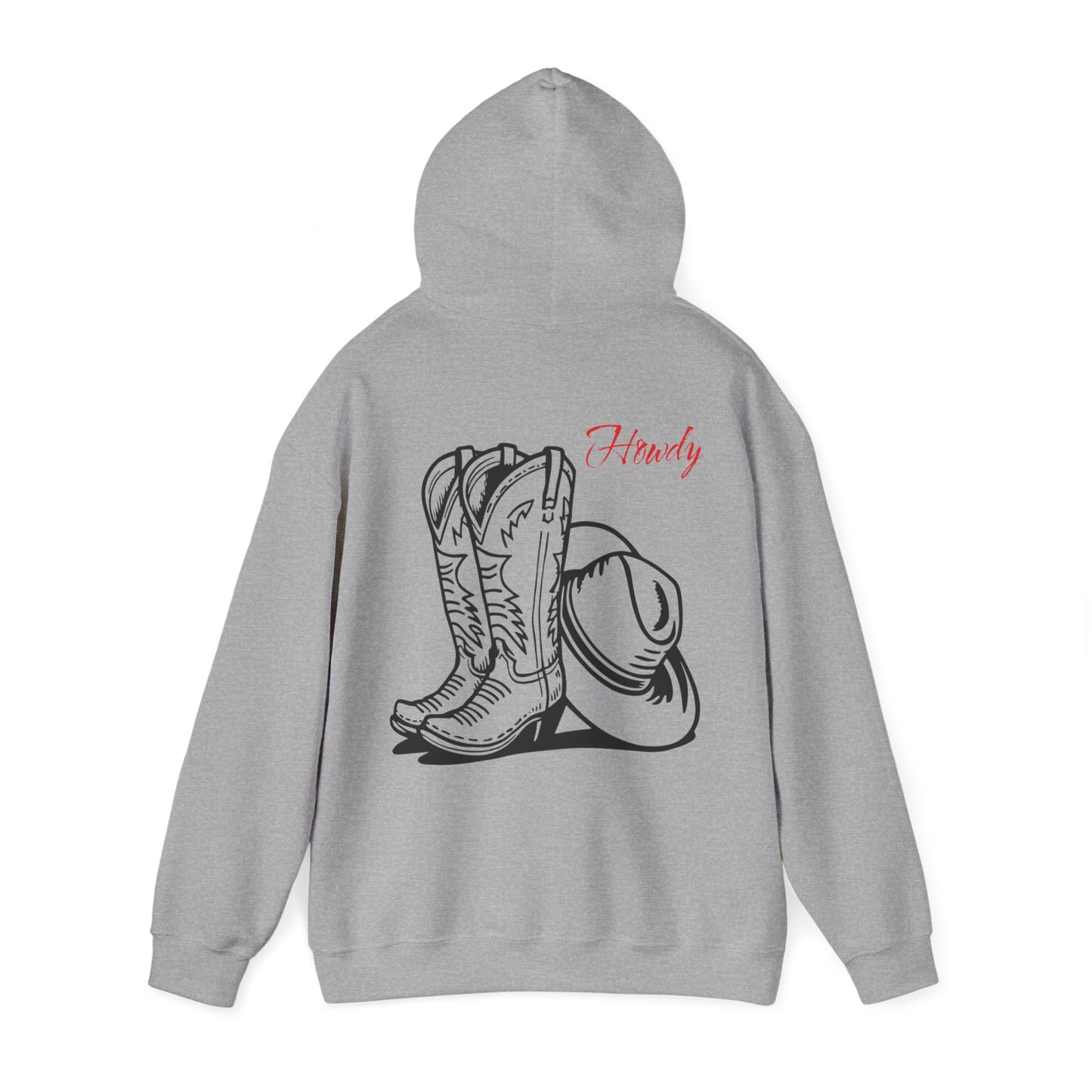 Howdy Cowgirl / Cowboy Hoodie, Western Style Sweatshirt, Country Living Apparel, Rodeo Gift, Cozy Farmhouse Hooded Sweatshirt