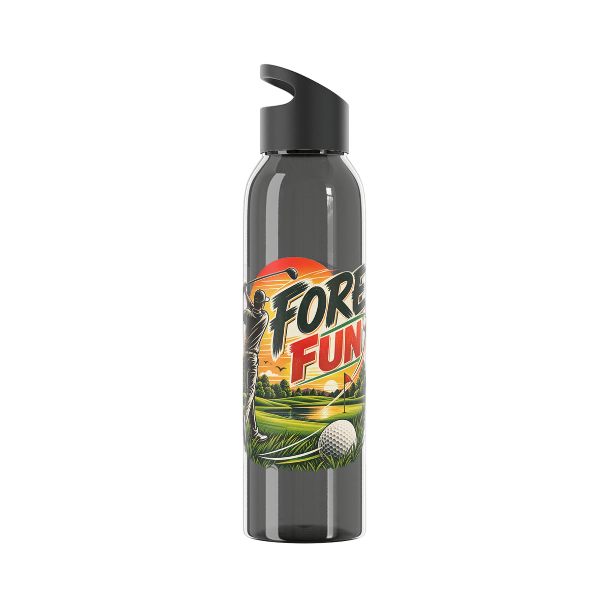 Fore Fun Golf Water Bottle β Retro Golfer Design
