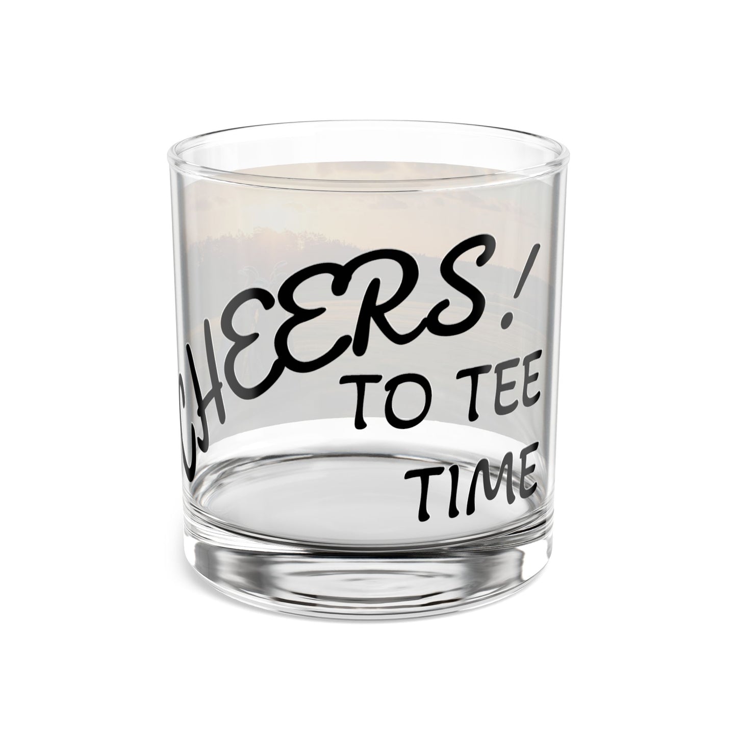 Cheers to Tee Time Rocks Glass - Ideal Gift for Golf Lovers, Birthday/Christmas Present, Home Bar Decor, Unique Drinking Glass, Celebration Accessory