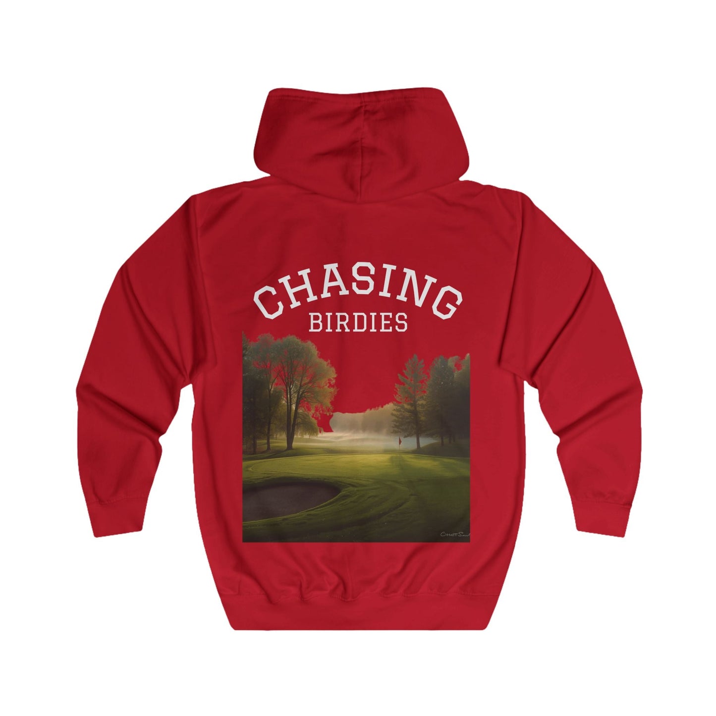 Chasing Birdies Tee Time Full - Zip Hoodie – Double - Sided print - SJM Print Store
