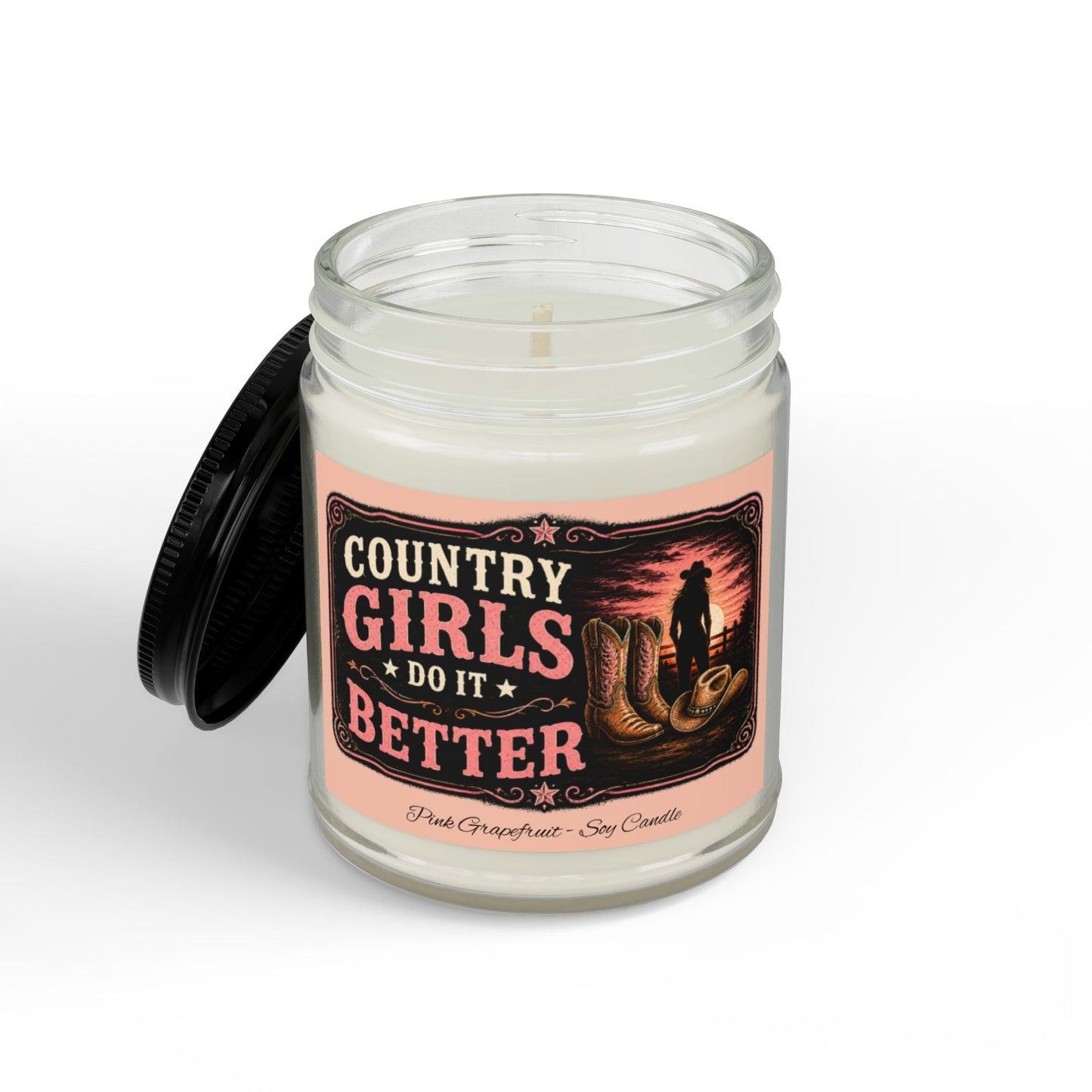 Country Girls Do It Better Pink Grapefruit Soy Candle - SJM Print Store