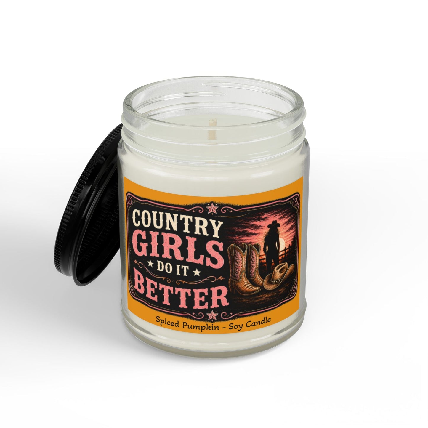 Country Girls Do It Better Spiced Pumpkin Soy Candle - SJM Print Store