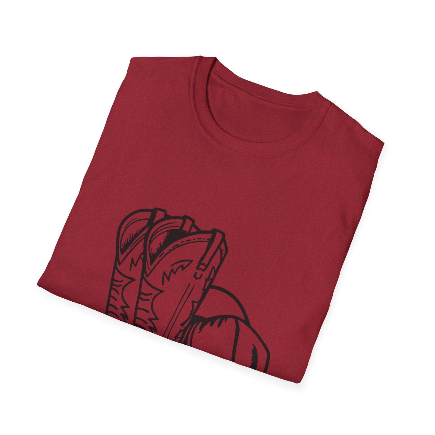 Cowboy Boots & Hat Unisex T-Shirt | Western Style Tee, Country Vibes Shirt, Rodeo Apparel, Gift for Cowboys, Casual Tee - SJM Print Store