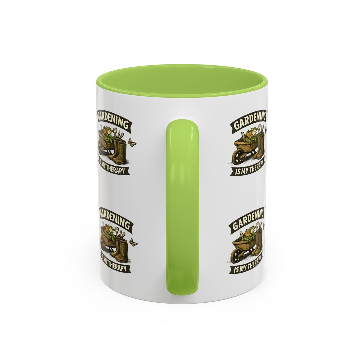 Gardening Is My Therapy Accent Coffee Mug - SJM Print Store