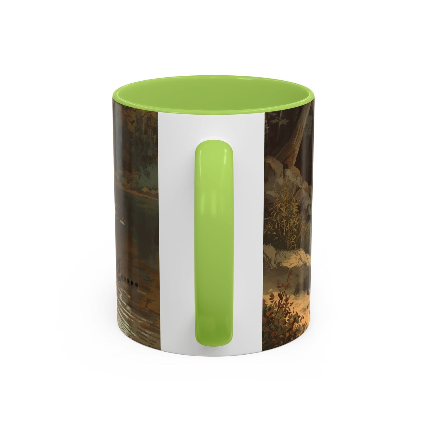 Gone Fishing Accent Mug - Perfect for Fishing Lovers, Outdoor Enthusiasts, Perfect Gift - SJM Print Store
