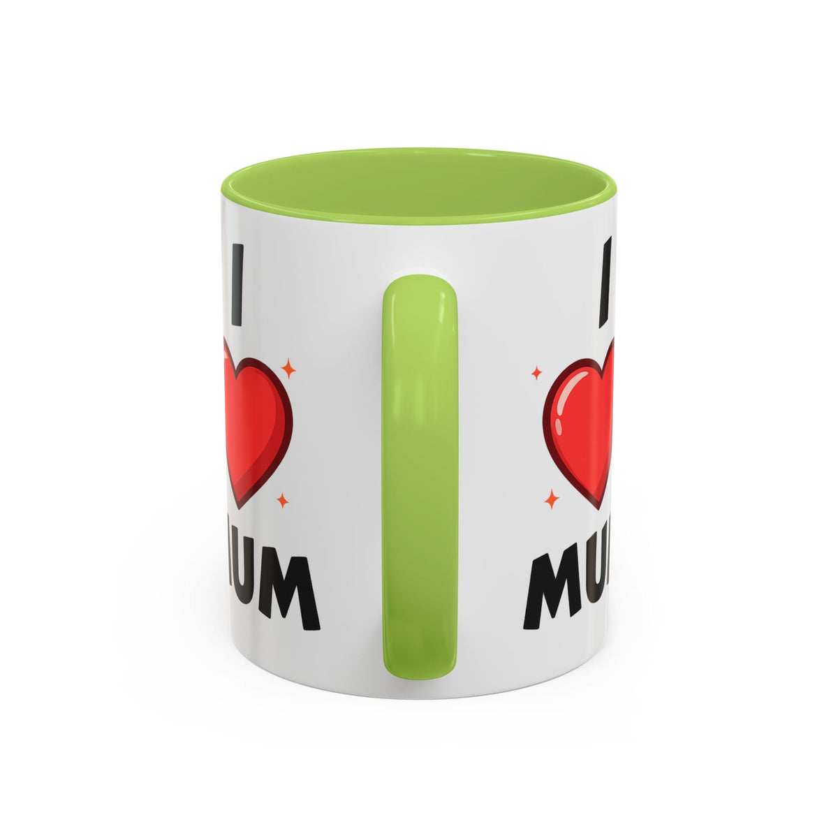 I Love Mum Accent Mug | Mother's Day Coffee Mug | Tea Mug Gift for Mum | Red Ceramic Mug | Gifts & Lifestyle - SJM Print Store
