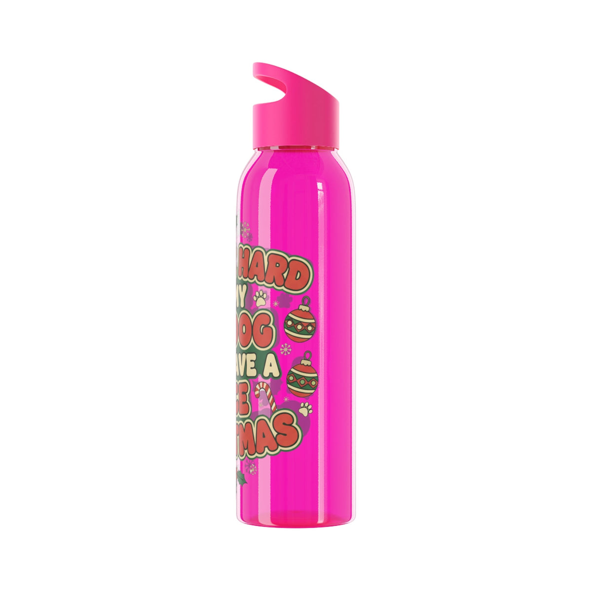 I Work Hard So My Dog Can Have a Nice Christmas Water Bottle | Festive Dog Lover Bottle - SJM Print Store