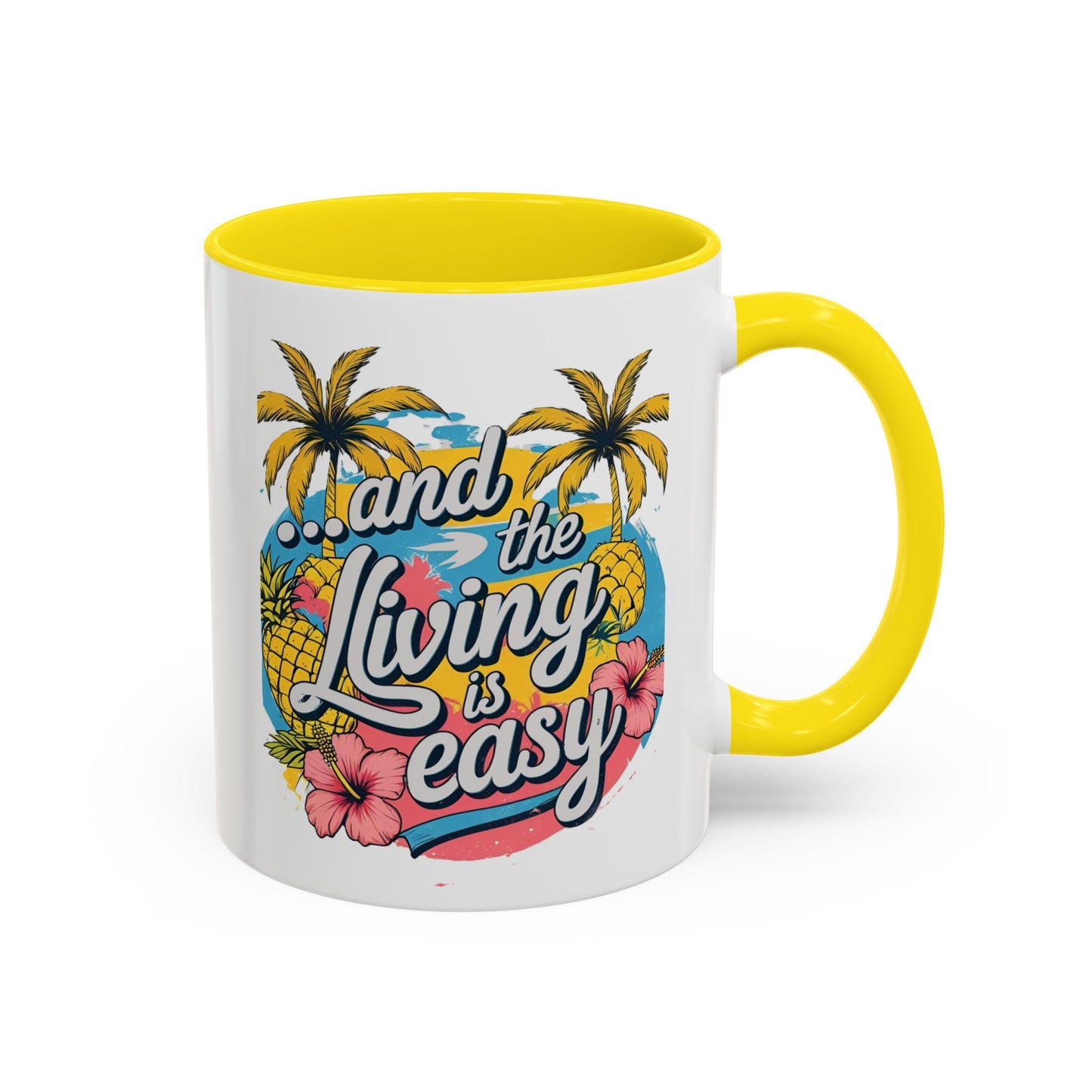 Tropical Coffee Mug with Fun Tropical Design, Perfect for Summer, Gifts for Coffee Lovers, Vacation Vibes, Relaxation