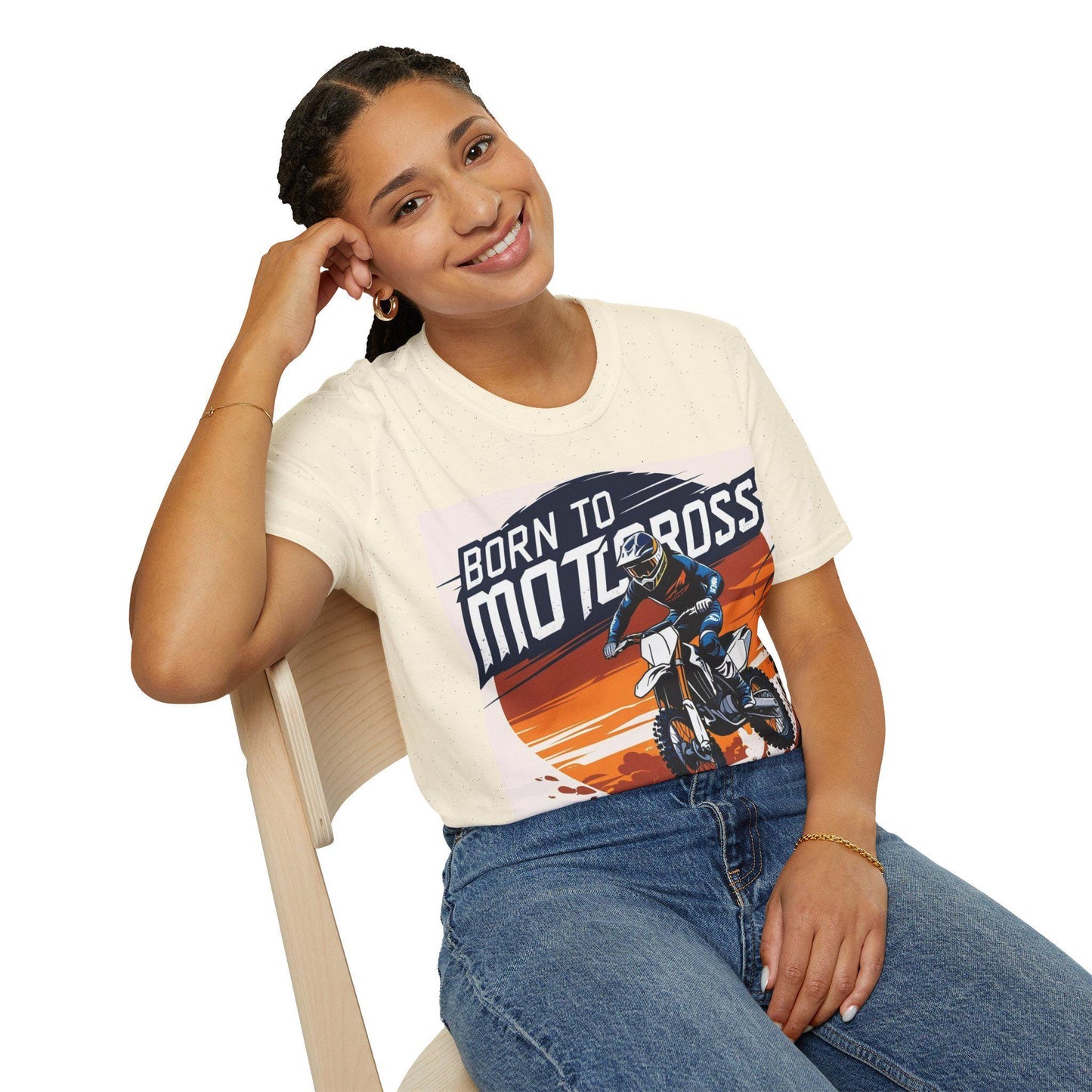 Born to Motocross Unisex Graphic Tee | Birthday Gift, Motocross rider or enthusiast Apparel, Casual Wear