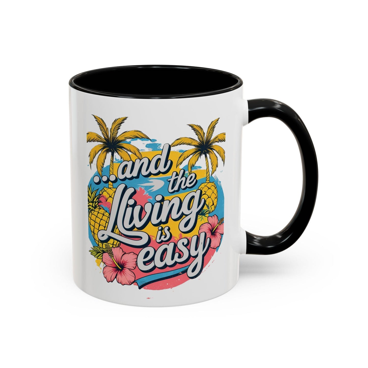 Tropical Coffee Mug with Fun Tropical Design, Perfect for Summer, Gifts for Coffee Lovers, Vacation Vibes, Relaxation