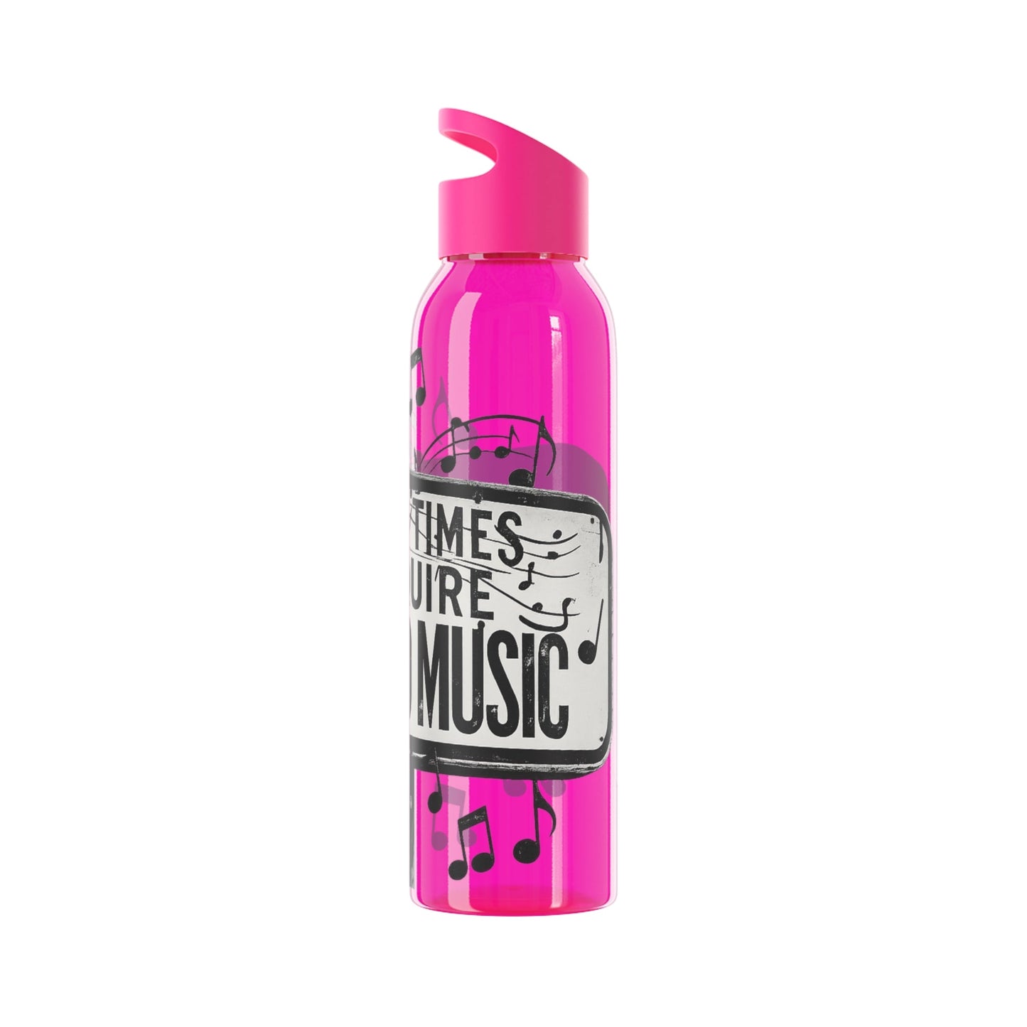 Music Water Bottle Bad Times Require Good Music Re useable Bottle - SJM Print Store
